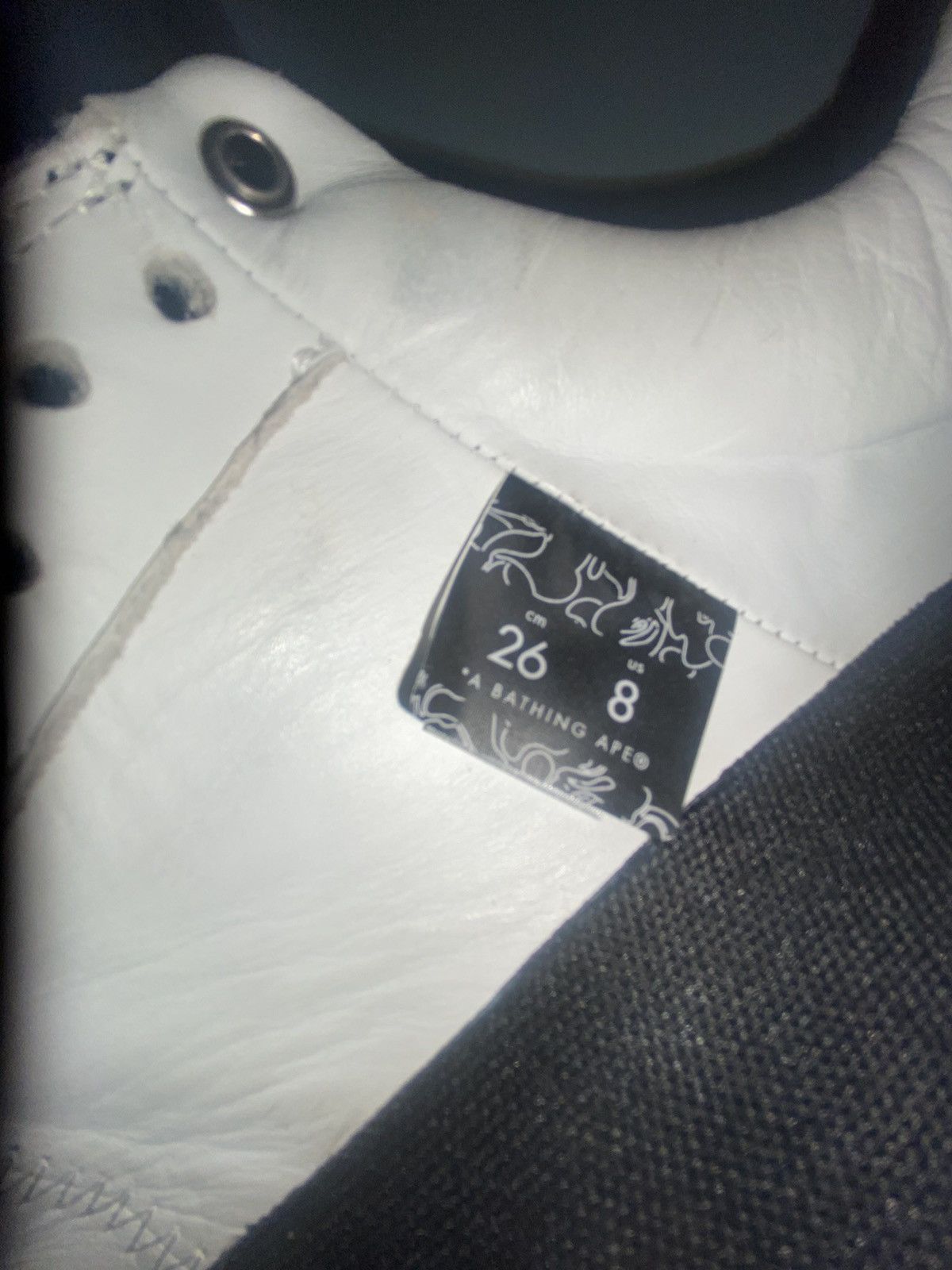 Bape Black and White Bapestas Size US 8 / EU 41 - 8 Thumbnail