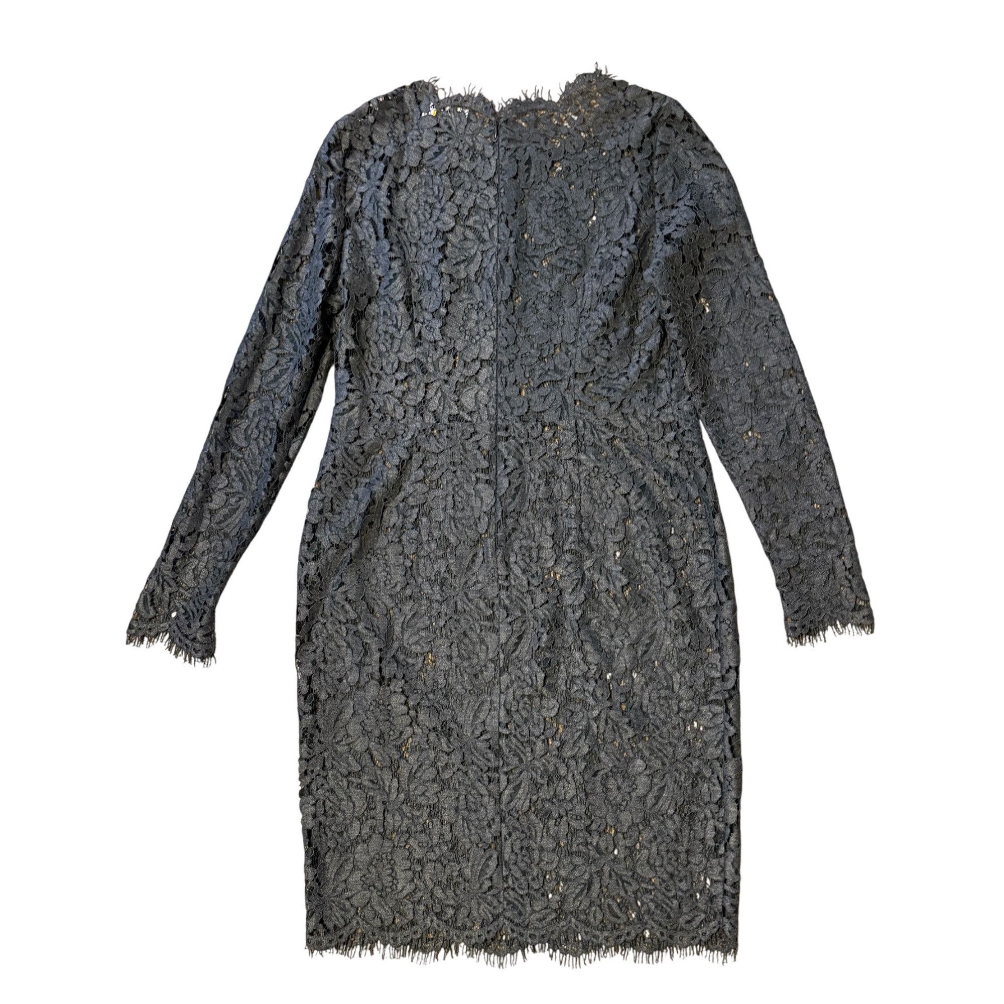 PAULE KA $1120 Paule Ka Paris 44 12 Lace Sheath Dress Gray Cocktail W Size XL / US 12-14 / IT 48-50 - 5 Thumbnail