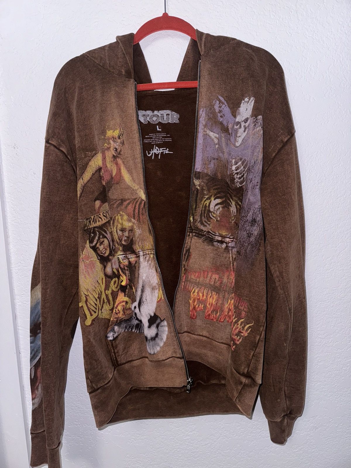 Travis Scott Travis Scott Brown Zip-Up So-Fi Merch Size US L / EU 52-54 / 3 - 1 Thumbnail