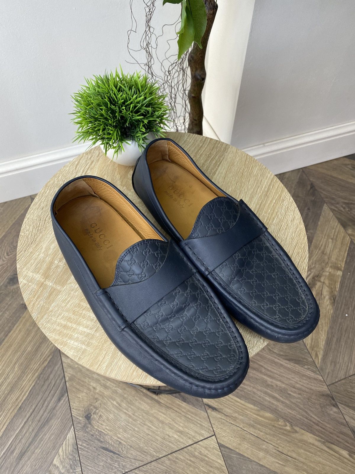 Gucci Gucci Men’s Blue Microguccissima Leather Loafers Slip On Size US 8.5 / EU 41-42 - 2 Thumbnail