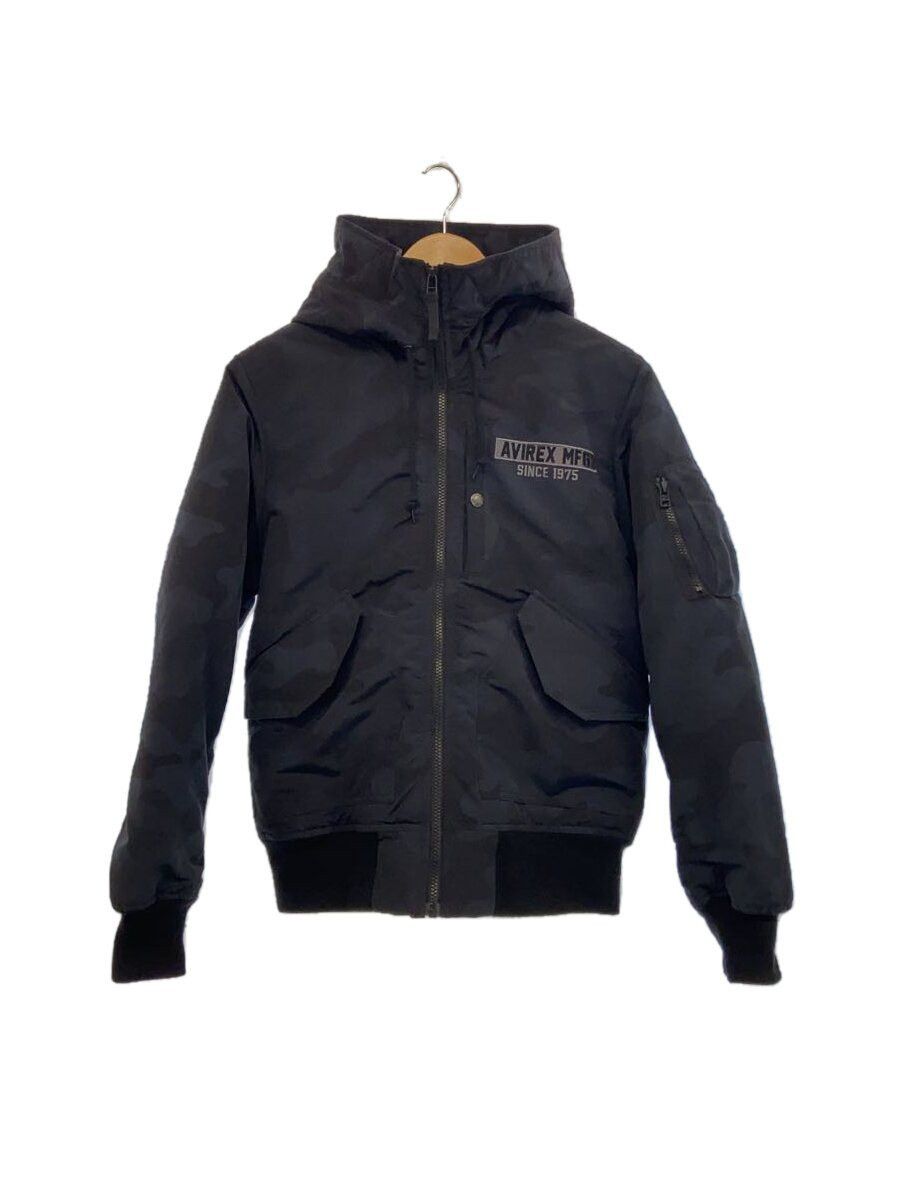 Avirex Padded Hooded Navy Camouflage Polyester Jacket