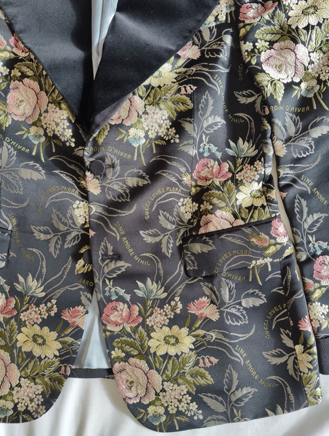 Gucci Gucci Silk Floral Jacquard Jacket Size 52R - 3 Thumbnail