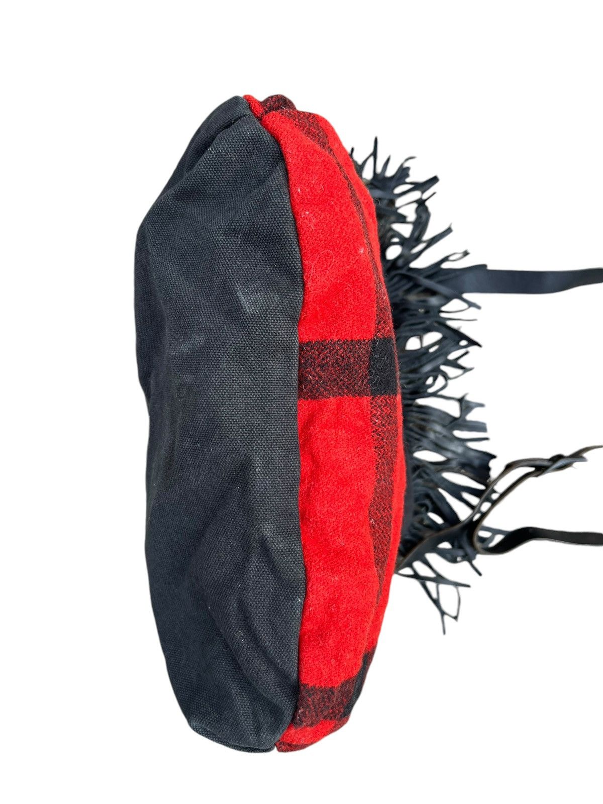 Leather Vintage Ralph Lauren Checks Wool Fringe Leather 2 Way Bag Size ONE SIZE - 17 Thumbnail
