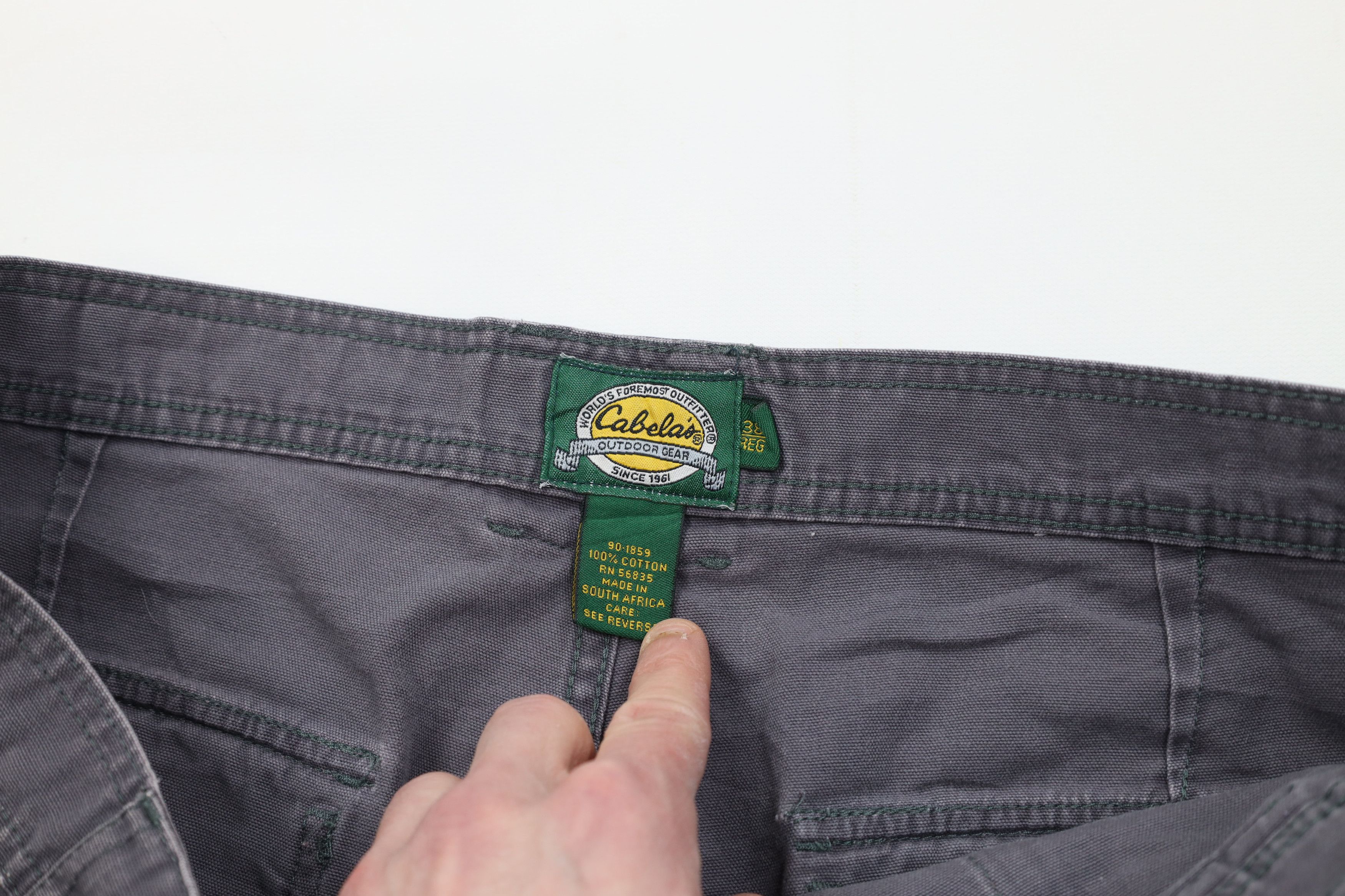 Cabelas Vintage Y2K Cabelas Canvas Wide Leg Cargo Pants Steel Blue Size US 38 / EU 54 - 11 Thumbnail