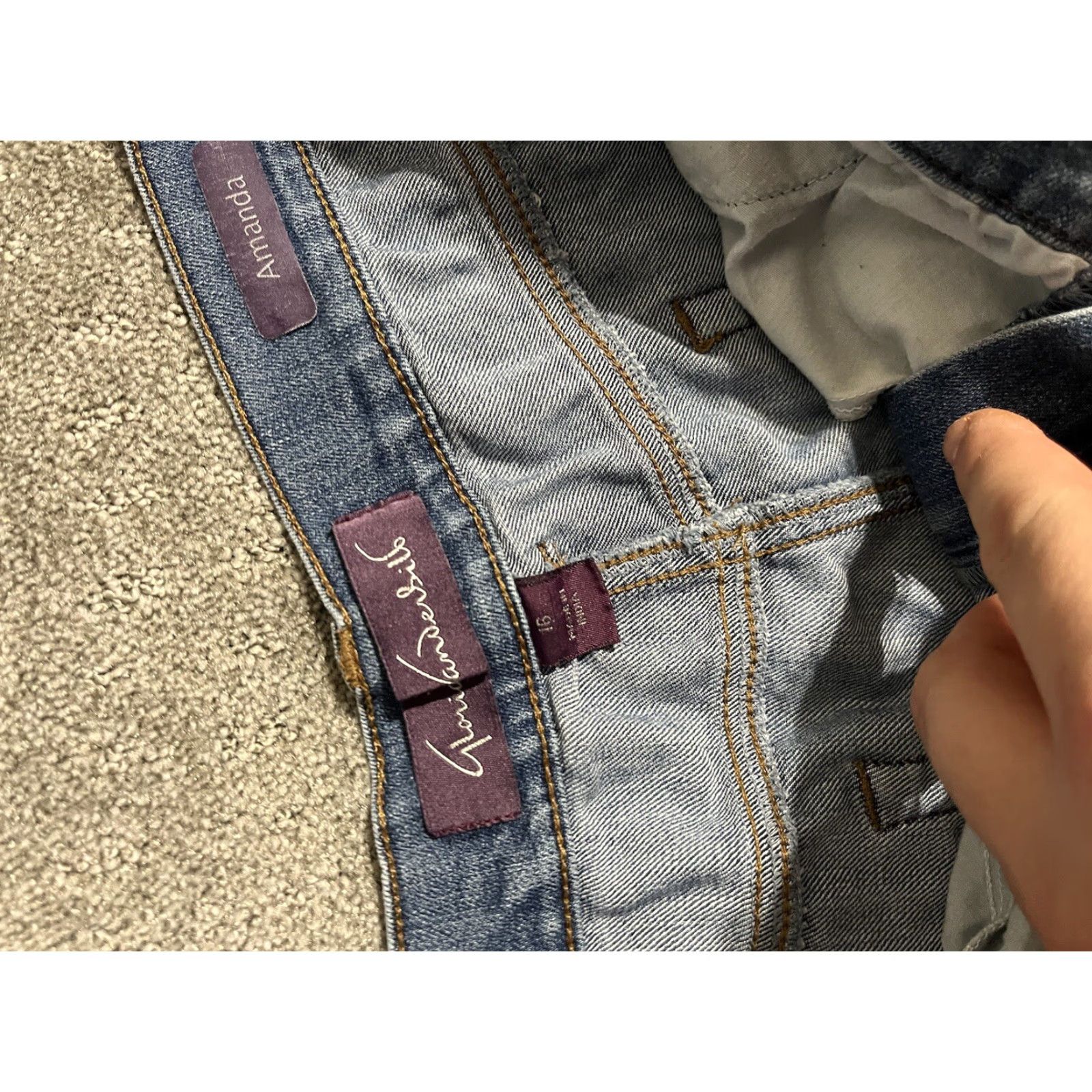 Gloria Vanderbilt Gloria Vanderbilt Amanda Jeans Straight Denim Size 16 Women Inseam 31 Blue Mid Rise Regular Fit Size 38" / US 16 / IT 52 - 5 Thumbnail