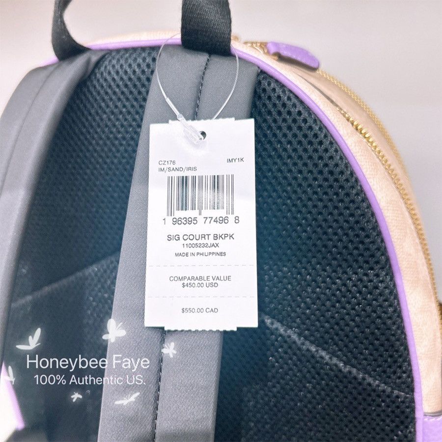 Coach Court Backpack In Signature Canvas CZ176 Size ONE SIZE - 4 Thumbnail