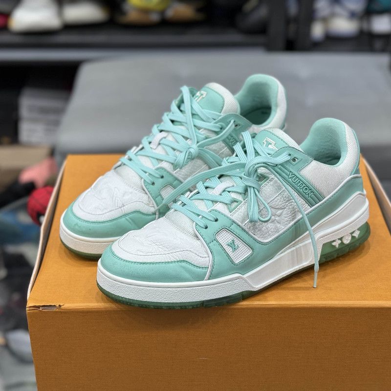 Louis Vuitton Louis Vuitton Trainer Low Top in Tiffany Green -2508 Size US 8.5 / IT 38.5 - 1 Thumbnail