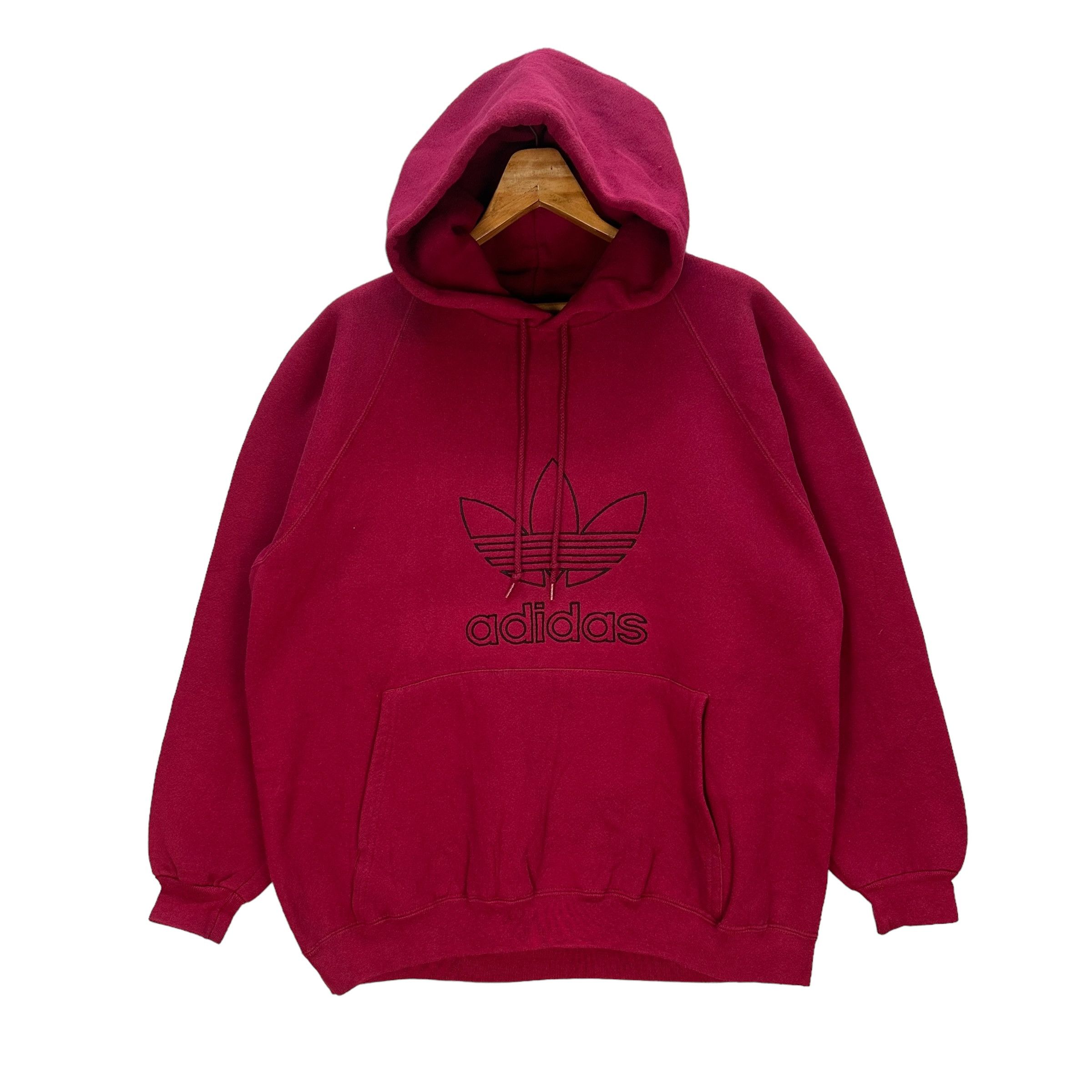 Adidas Vintage Adidas Trefoil Embroidery Big Logo Hoodies #1298-54 Size US L / EU 52-54 / 3 - 1 Thumbnail