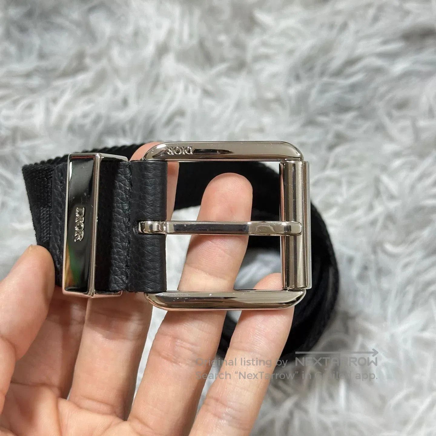 Dior dior fabric belt 100cm length 3.5cm width. Size ONE SIZE - 3 Thumbnail