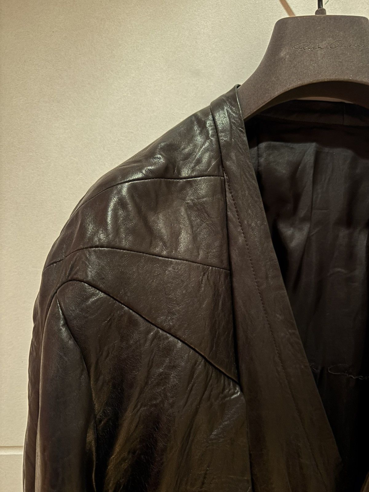 Rick Owens Rick owens girdered larry shirt lamb leather jacket Size US M / EU 48-50 / 2 - 5 Thumbnail