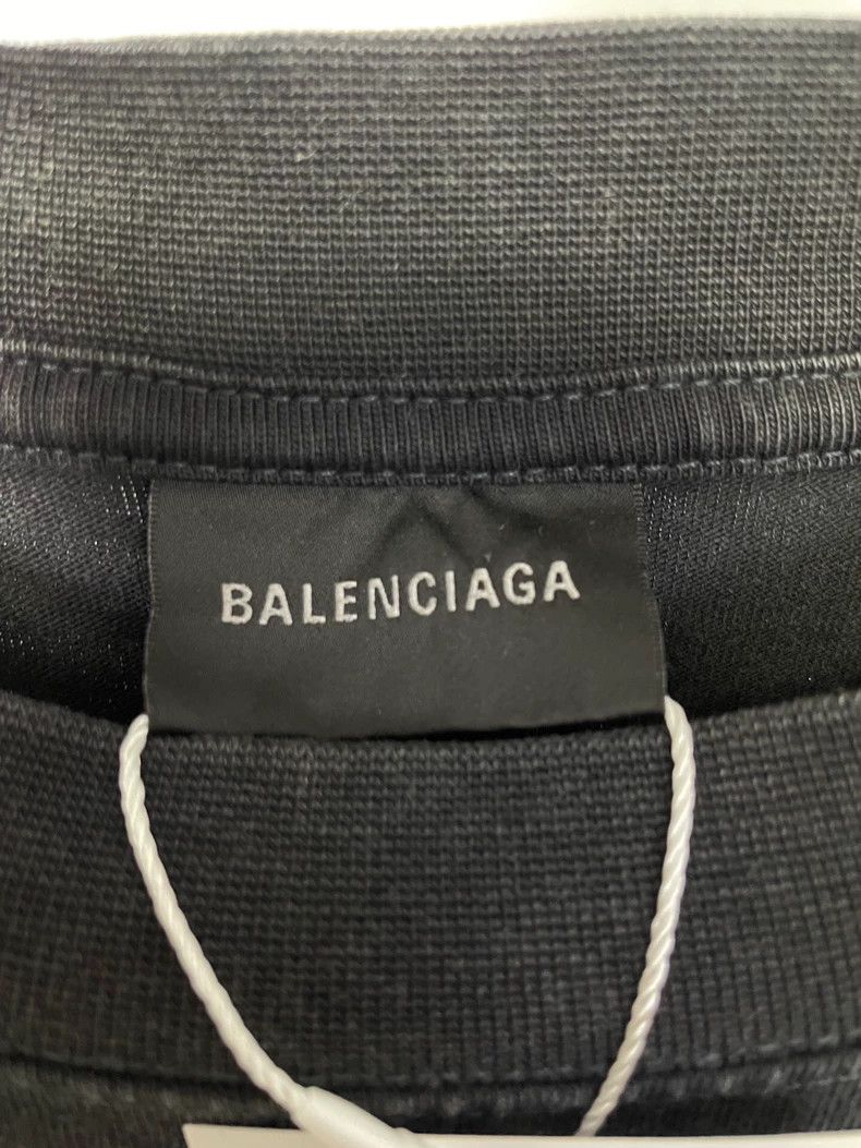 Balenciaga Balenciaga Back Diamond Logo Washed Black Short Sleeve Size US XS / EU 42 / 0 - 4 Thumbnail