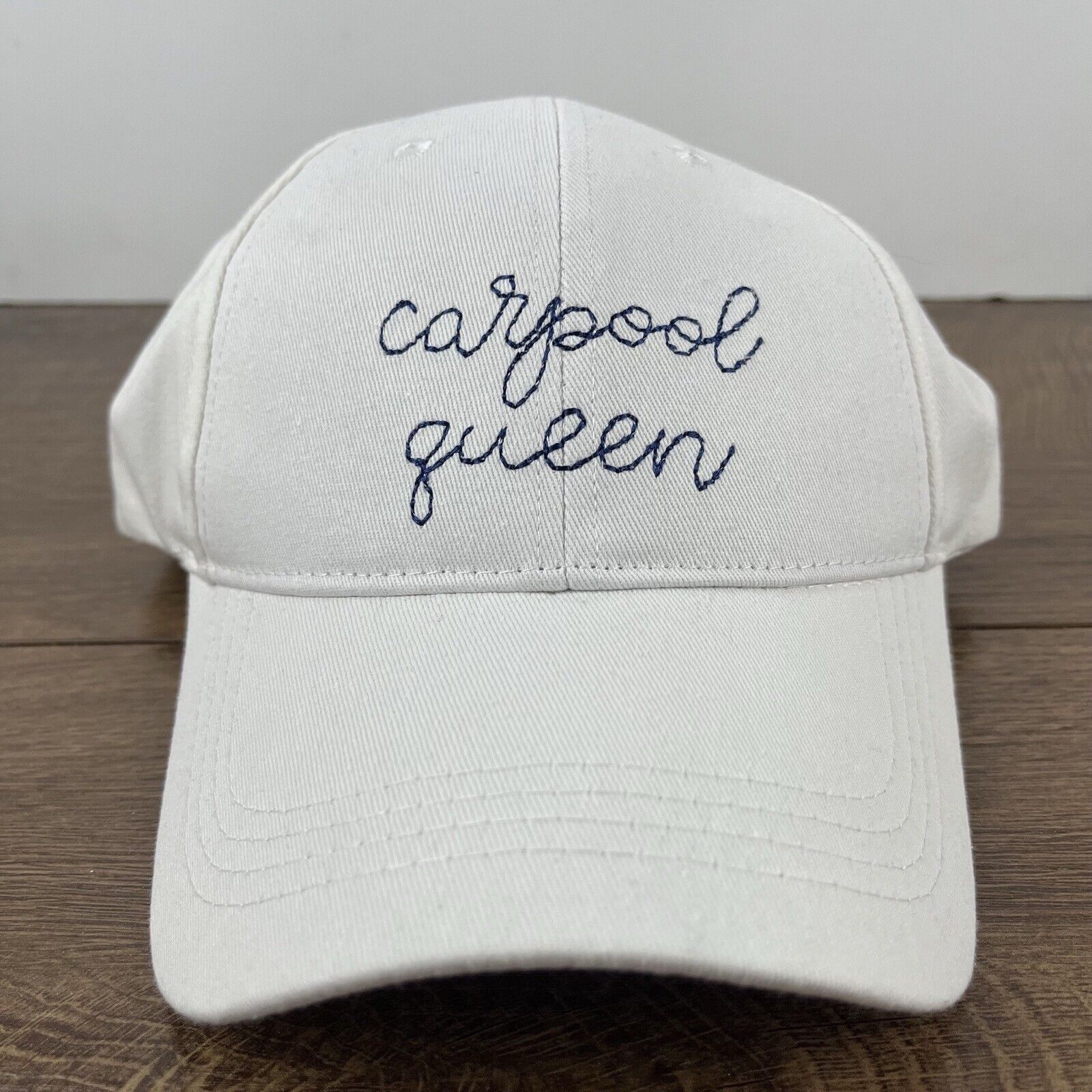 Other Carpool Queen Hat Carppol Hat White Adjustable Hat White Adu Size ONE SIZE - 3 Thumbnail