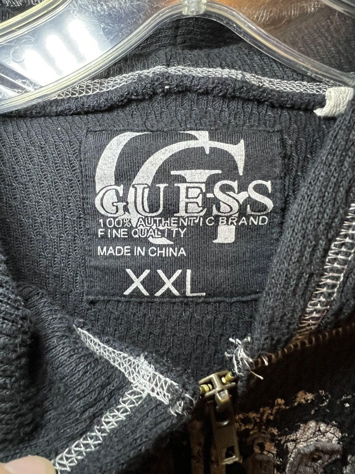 Guess Vintage Guess Jeans knit wing patchwork zip-up hoodie Size US XL / EU 56 / 4 - 3 Thumbnail