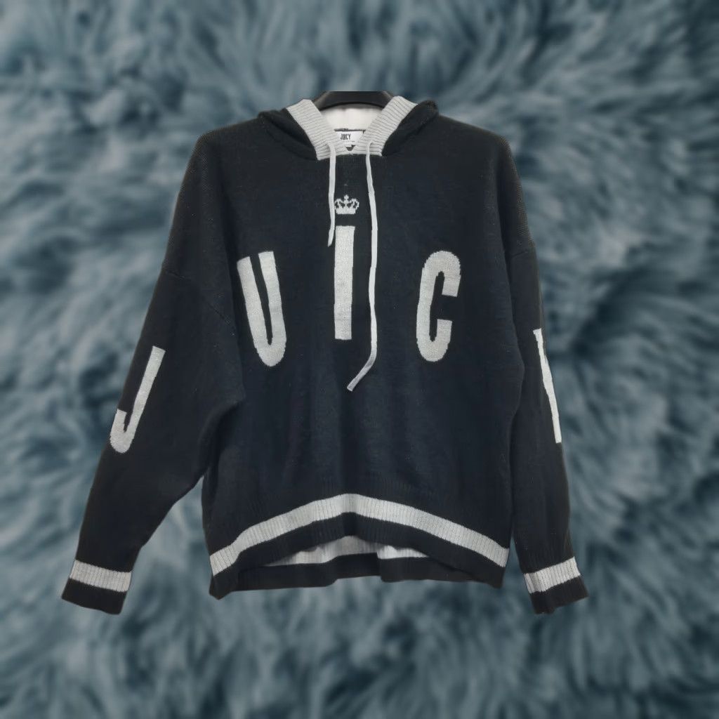 Juicy Couture Juicy Couture Pullover Hoodie Black Long Sleeve Women's Size L Pullover Activewear Womens Size L / US 10 / IT 46 - 1 Thumbnail