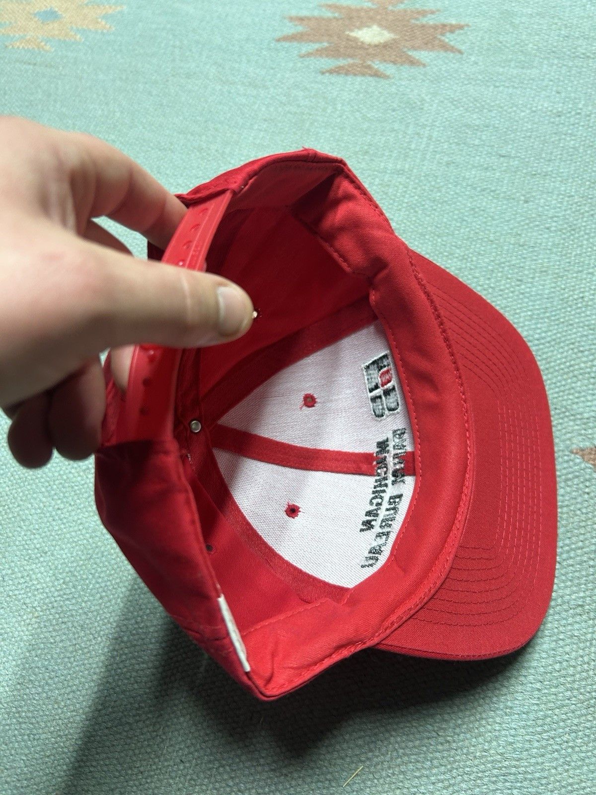 Vintage Vintage SnapBack hat Michigan farm bureau red embroidered Size ONE SIZE - 6 Thumbnail