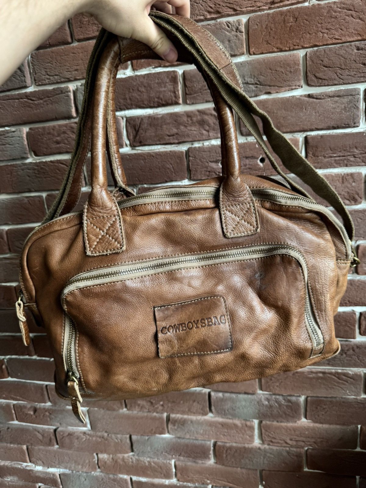 Genuine Leather Vintage Cowboysbag Leather Crossbody/Shoulder Big Bag Size ONE SIZE - 8 Thumbnail