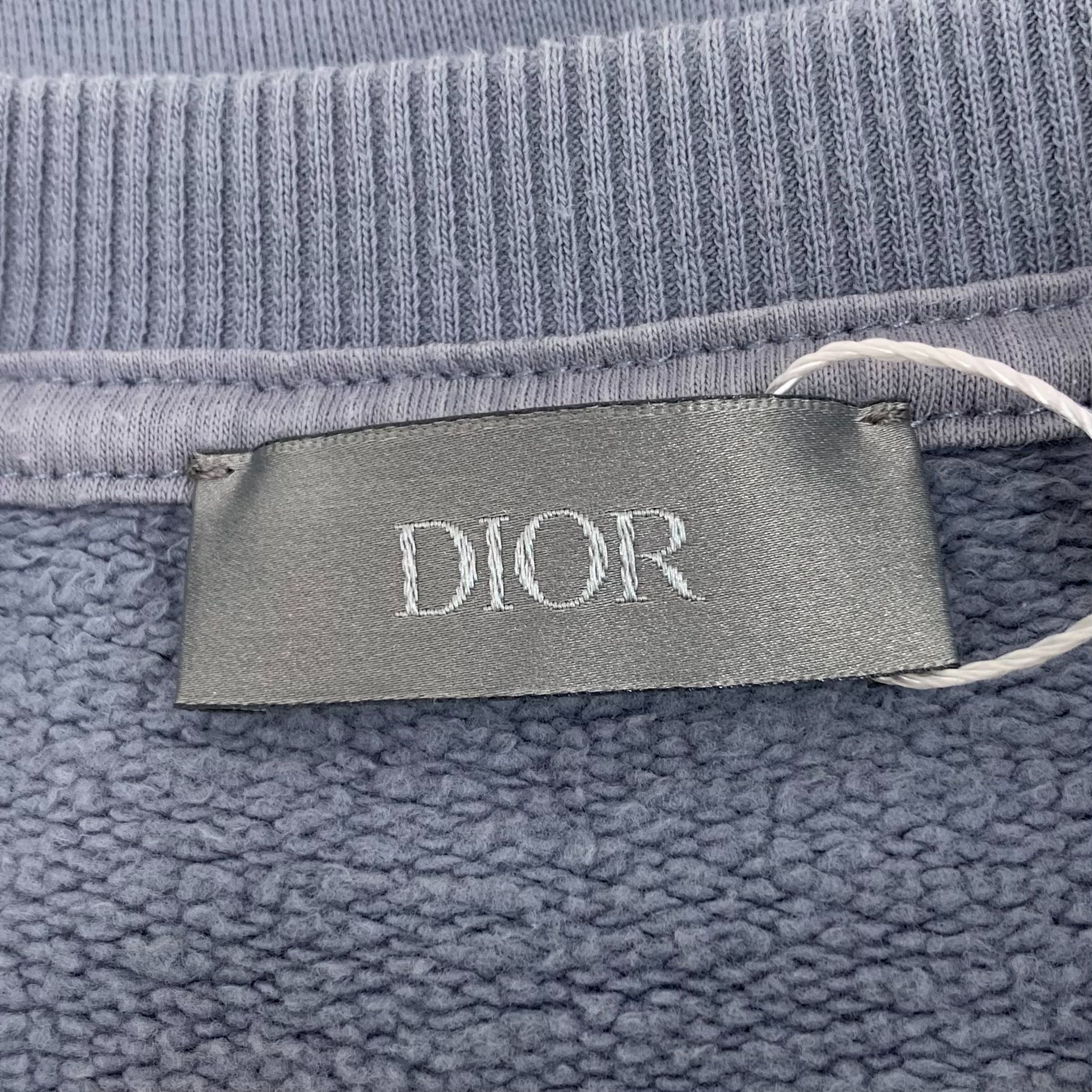 Dior DIOR X DANIEL ARSHAM Blue Cotton Sweatshirt With Eroded Logo Size US S / EU 44-46 / 1 - 2 Thumbnail