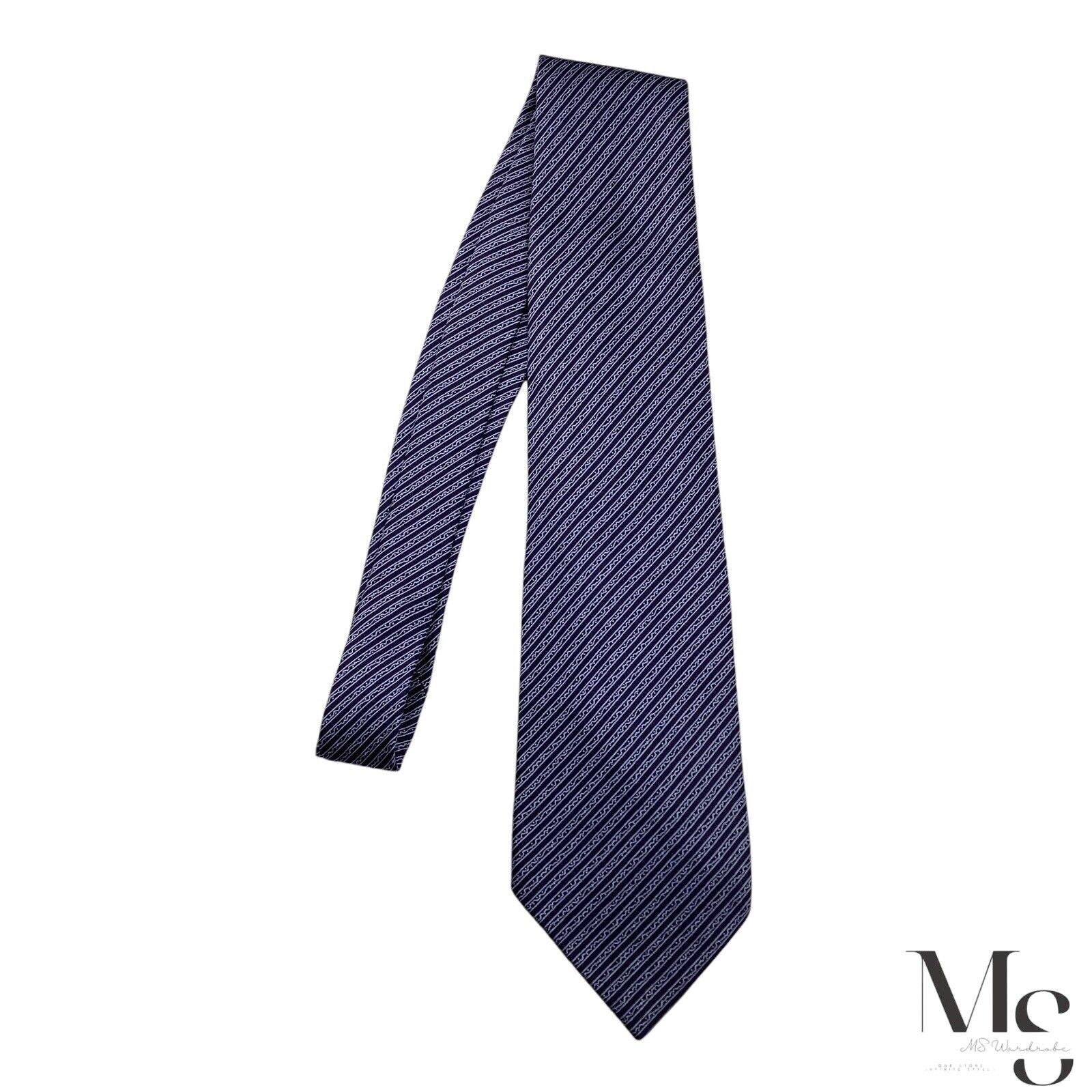 Stefano Ricci STEFANO RICCI XL Blue Striped Luxury Designer Silk Tie Made Size ONE SIZE - 5 Thumbnail