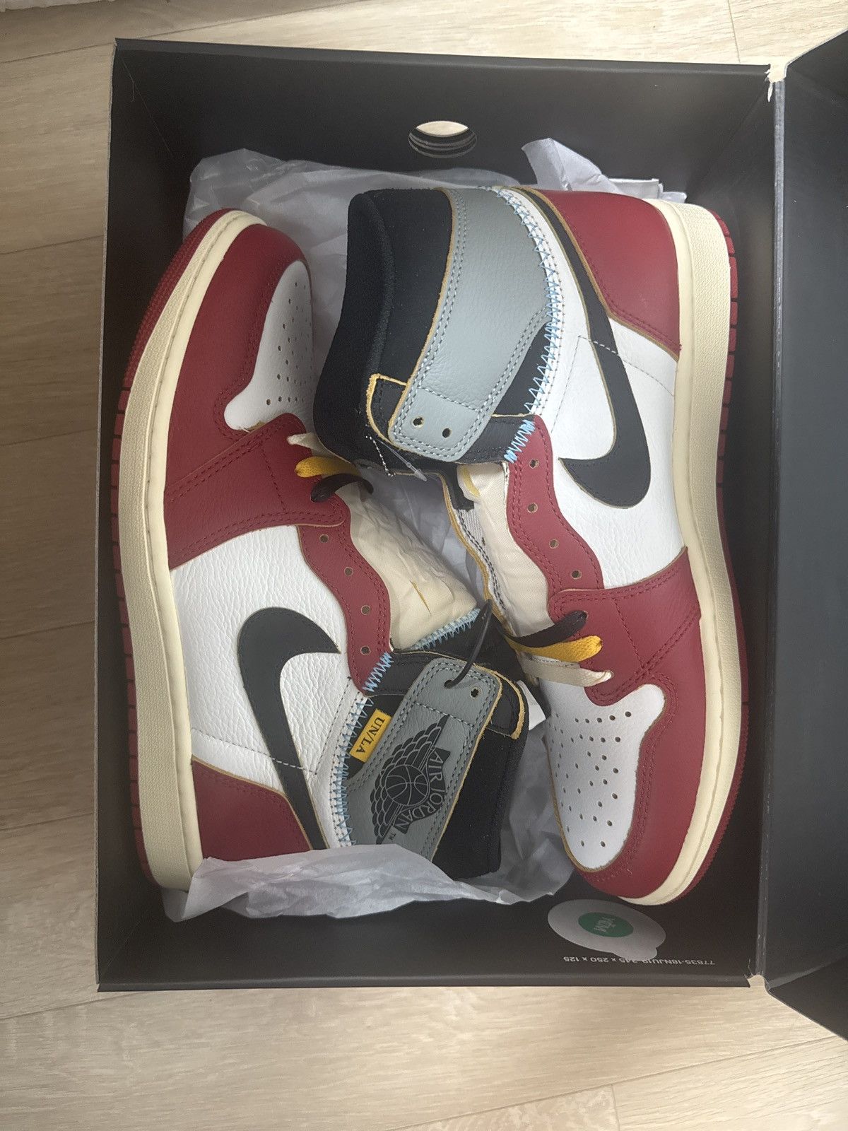 Jordan Brand × Union LA Jordan 1 x Union Retro High OG Chicago Shadow Size US 11 / EU 44 - 2 Thumbnail