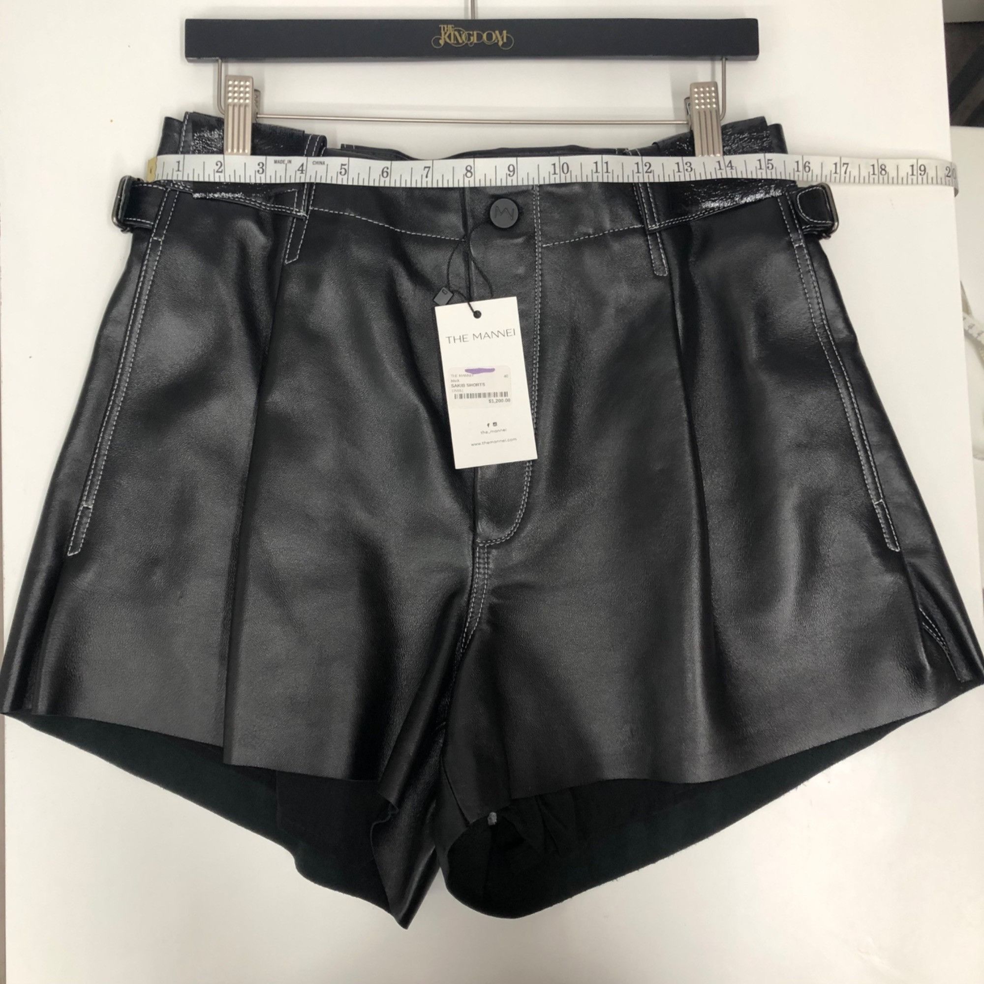 Other Black Leather Shorts - The Mannei -SAKIB -EU 40 / USA Size 1 Size 32" / US 10 / IT 46 - 19 Thumbnail