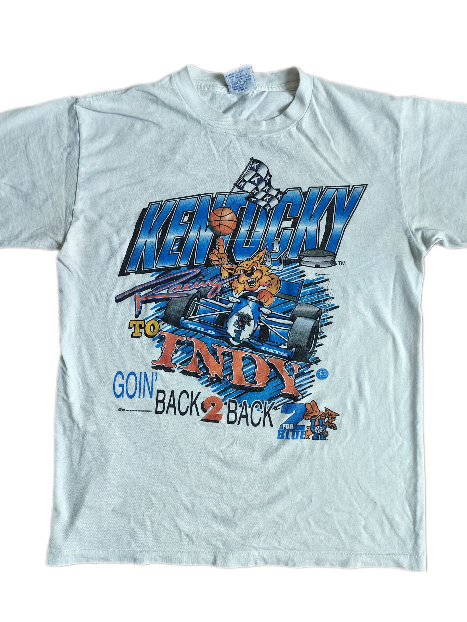NCAA × Vintage Vintage University of Kentucky "Racing to Indy" 90's T-shirt Size US M / EU 48-50 / 2 - 3 Thumbnail