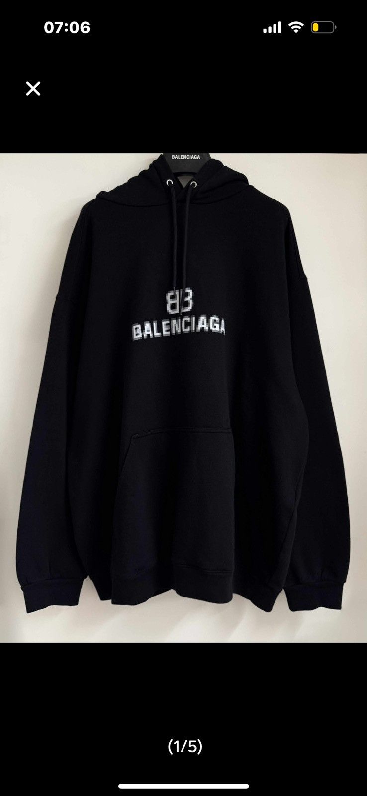 Balenciaga Blurry logo hoodie Size US L / EU 52-54 / 3 - 1 Thumbnail