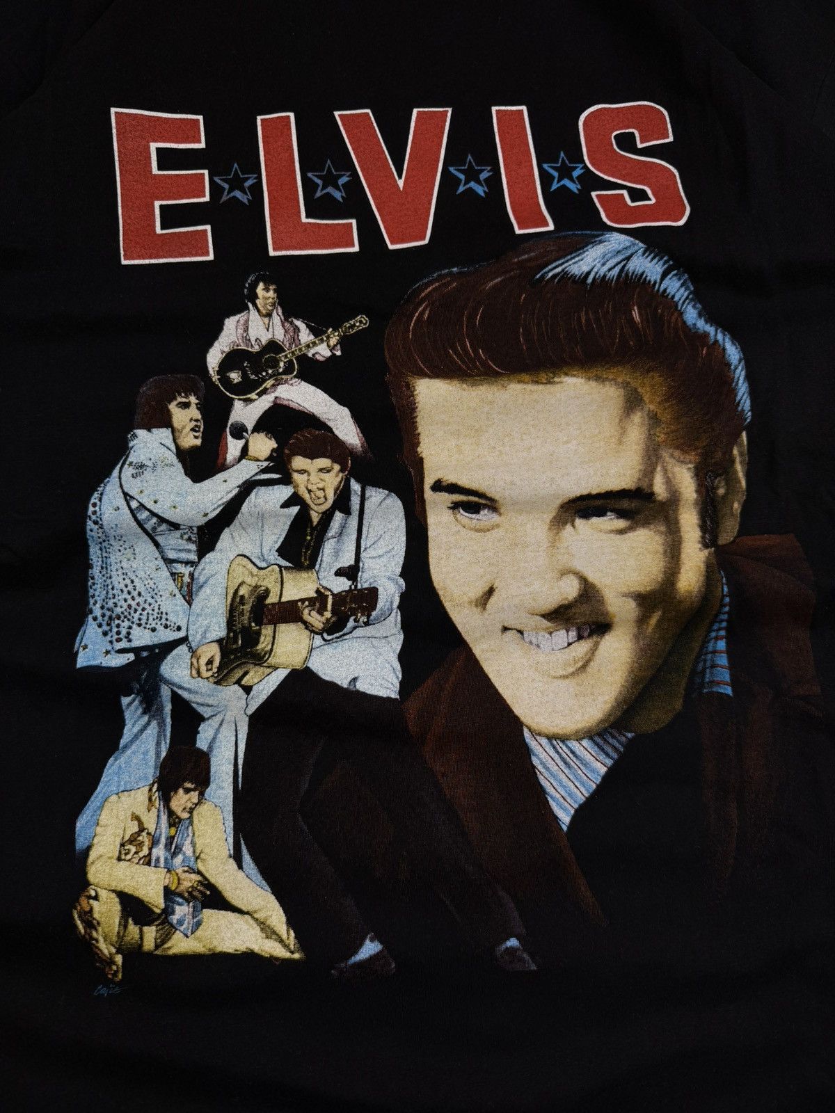Band Tees Vintage 90s Elvis Presley graphic band tee rocknroll rock Size US XL / EU 56 / 4 - 4 Thumbnail