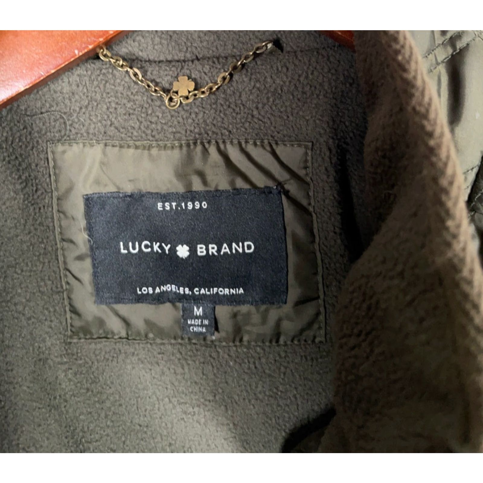 Lucky Brand Lucky Brand Bomber Jacket Women Adult Medium Army Green Quilted Full Zip Pockets 90s Army Style Size M / US 6-8 / IT 42-44 - 3 Thumbnail