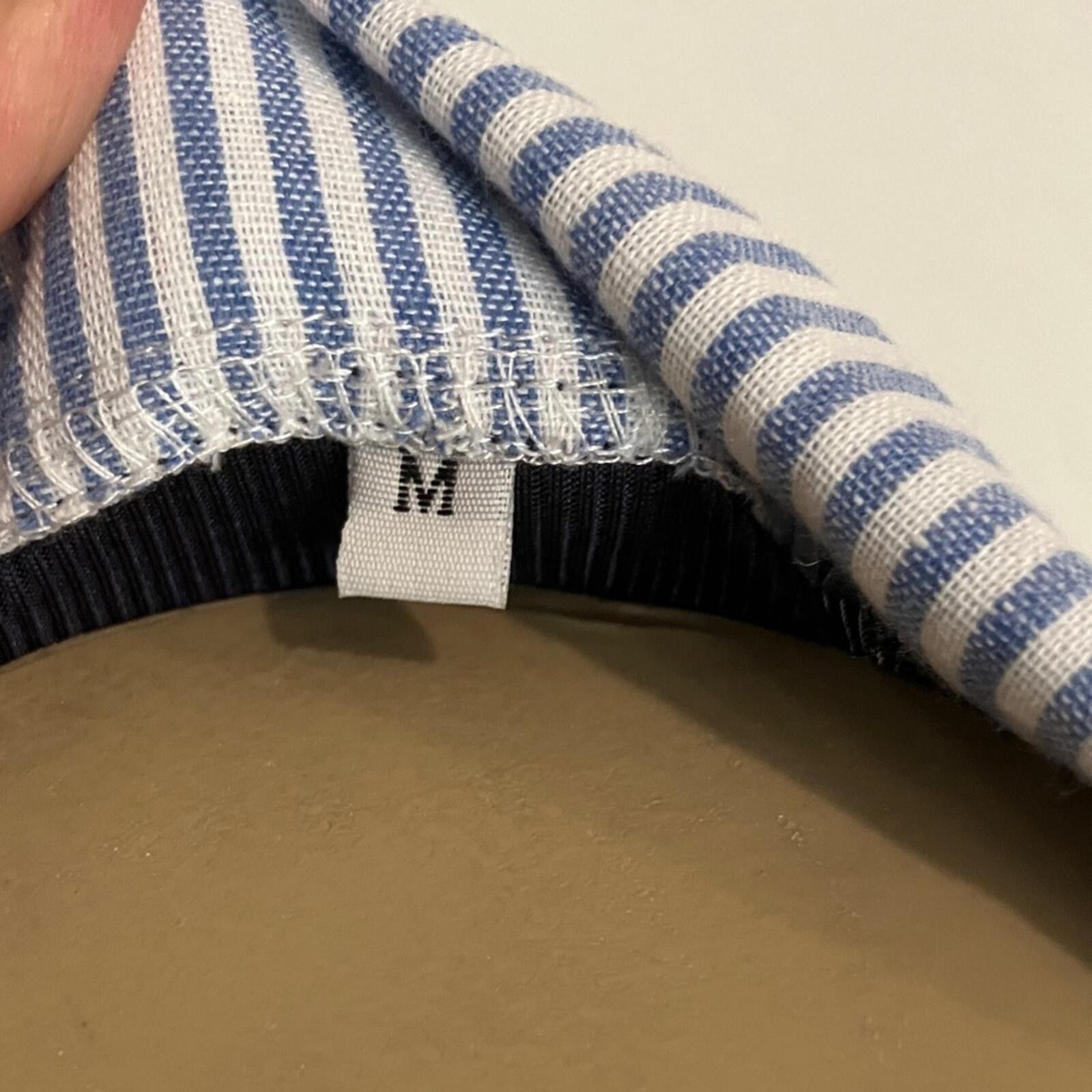 Unknown London Elegant Striped Women's Blouse with Blue Vest Overlay Size M / US 6-8 / IT 42-44 - 3 Thumbnail