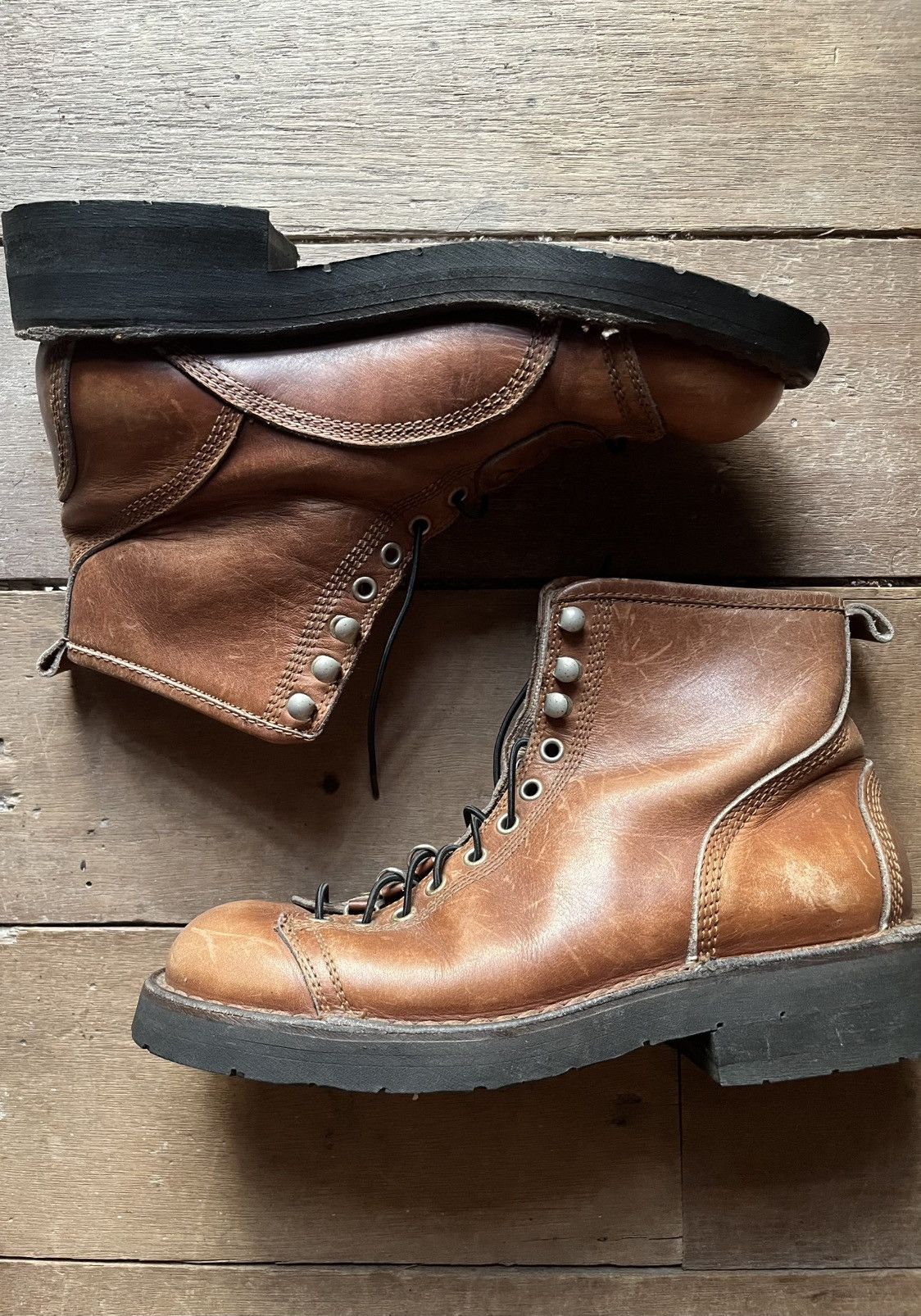 Yohji Yamamoto Archived Signature YYPH Leather Monkey Boot High Cut Lace-up Size US 10.5 / EU 43-44 - 1 Thumbnail