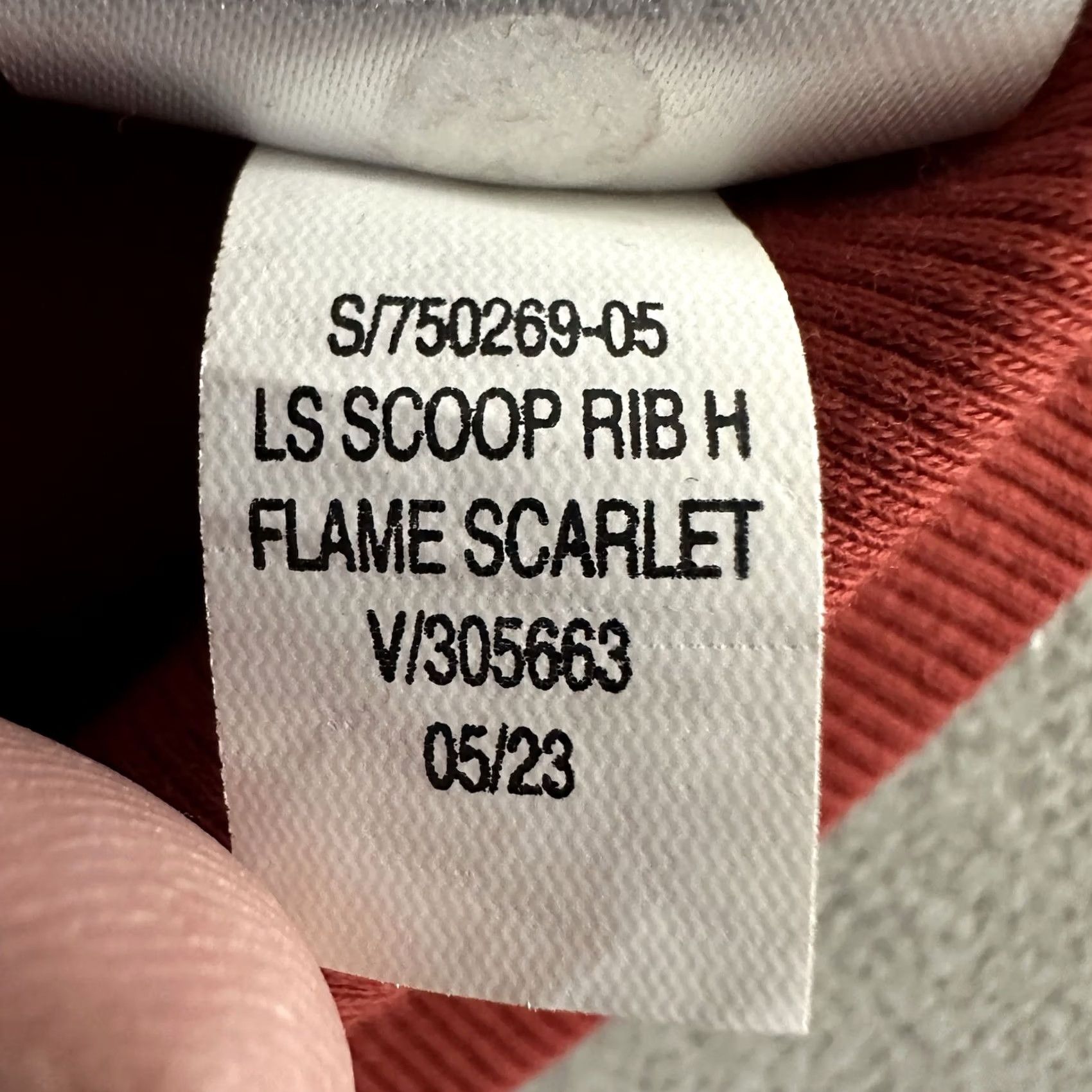 Old Navy Old Navy Womens XS T-Shirt Flame Scarlet Orange Rib-Knit Henley Button Pullover Casual Sleeve Cotton Blend Long Sleeve Knit Top Fitted Size XS / US 0-2 / IT 36-38 - 5 Thumbnail