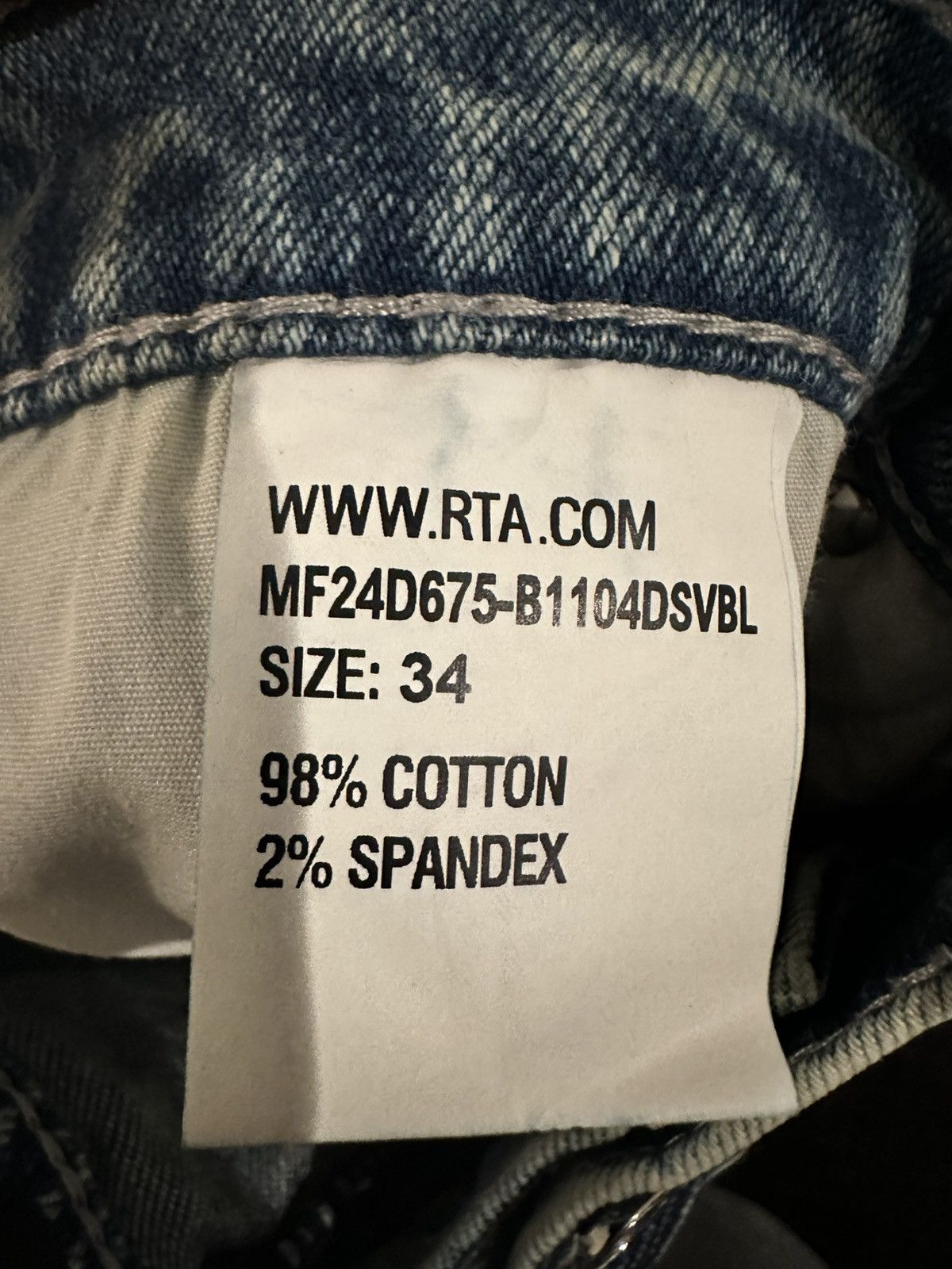 Rta RTA Denis Jean Distressed Retails for $240 Size US 34 / EU 50 - 6 Thumbnail