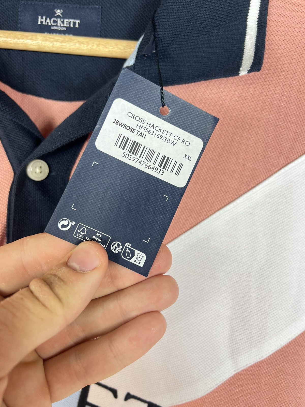 Hackett New! Hackett London Big Logo Polo Shirt Size US XXL / EU 58 / 5 - 3 Thumbnail