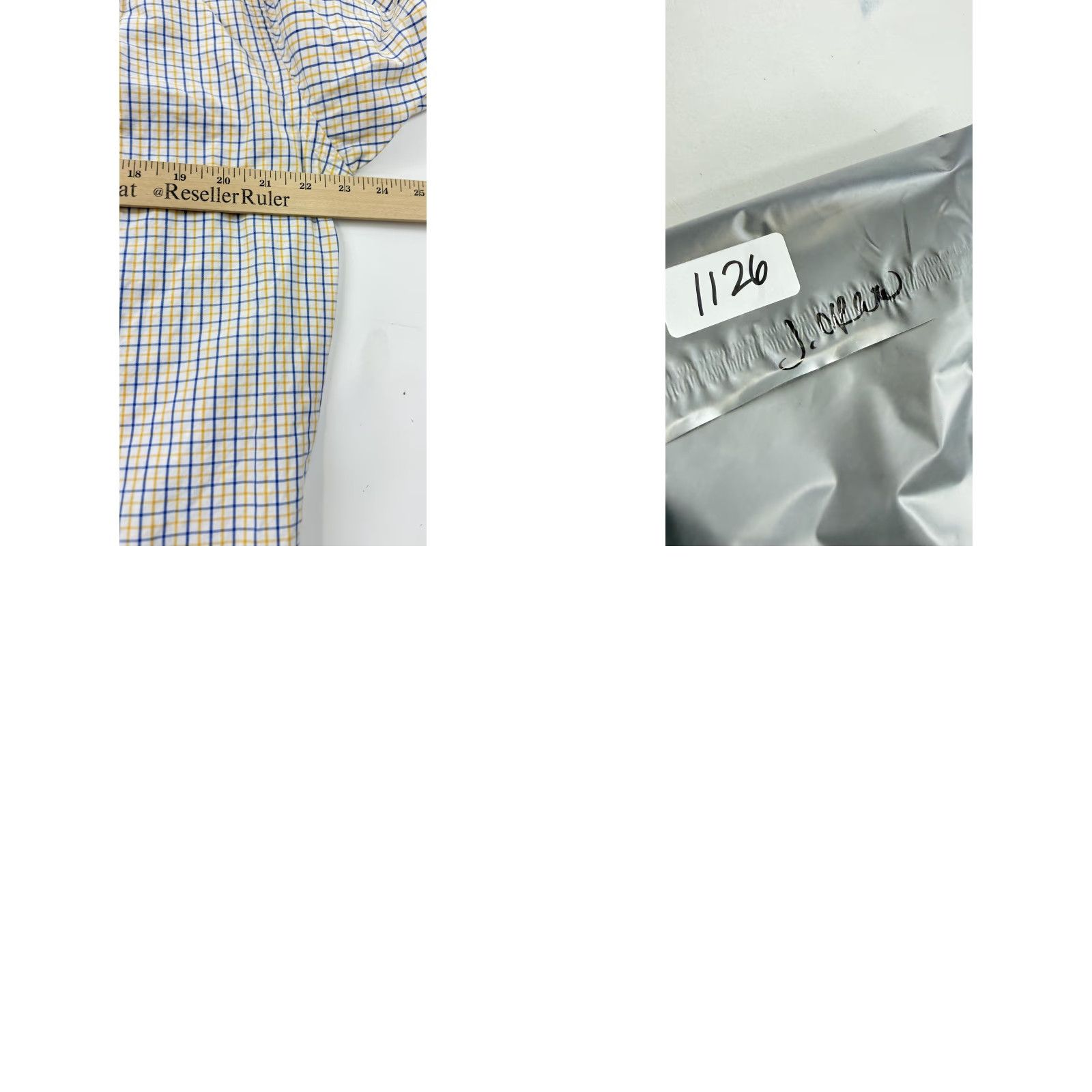 J.Crew J.Crew Shirt Mens Large Yellow Blue Plaid Tailored Fit Washed Casual Cotton Shirt Size US L / EU 52-54 / 3 - 8 Thumbnail