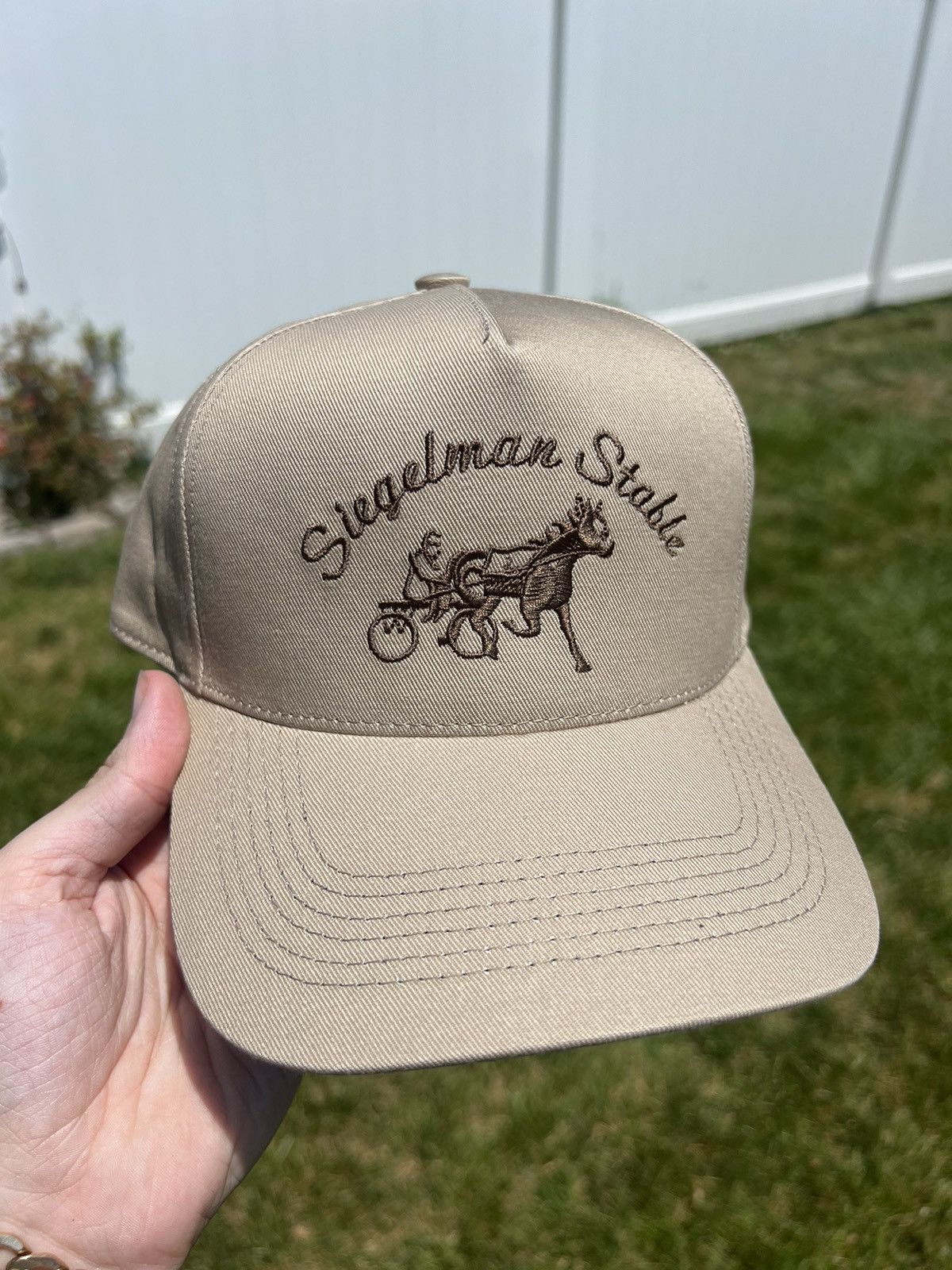 Siegelman Stable Khaki Brown Snapback Hat