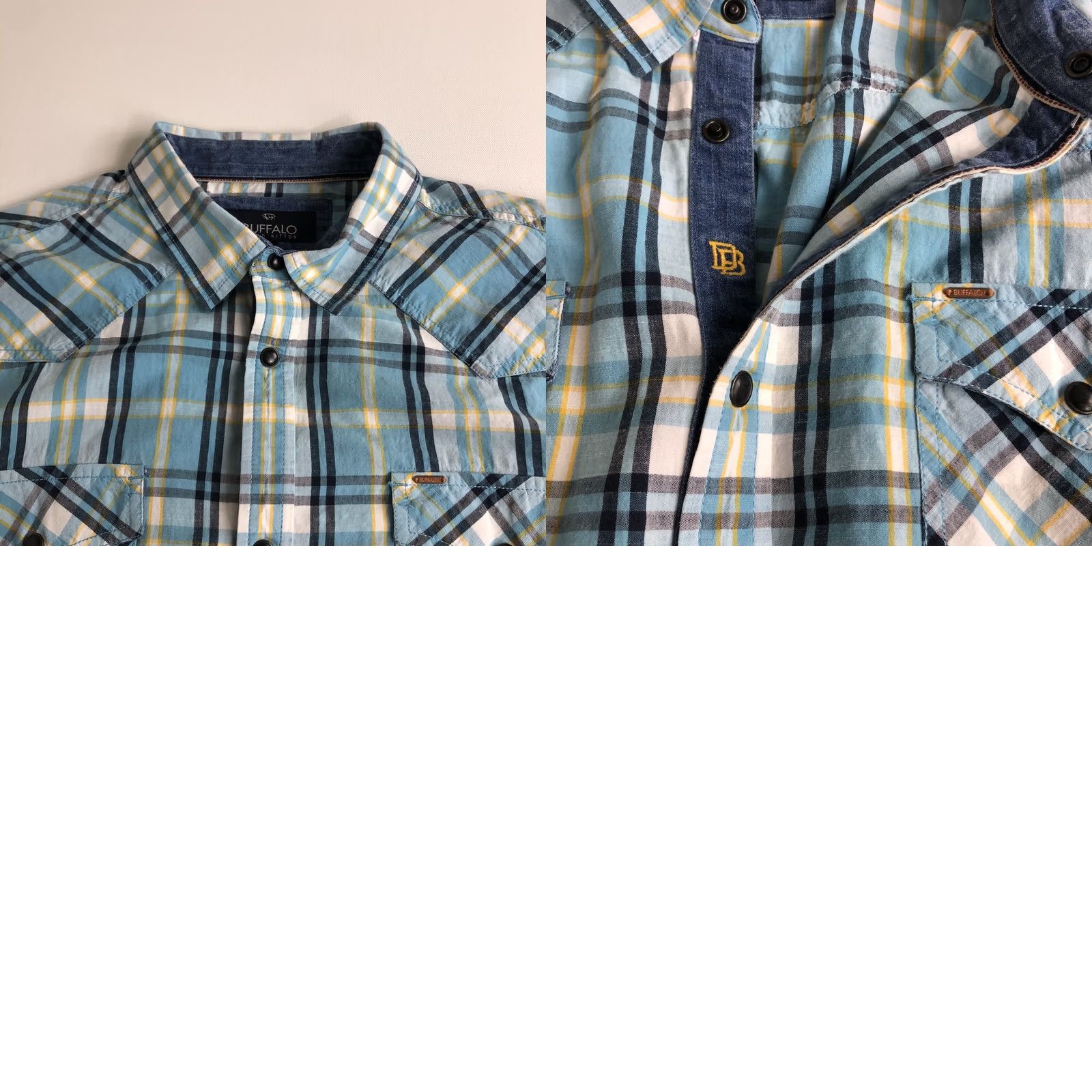 Buffalo David Bitton VINTAGE Buffalo David Bitton Plaid Blue Shirt XL Western Pearl Snap R3 Men Regular Button-Up Long Sleeve Cotton Blue"} Size US XL / EU 56 / 4 - 8 Thumbnail