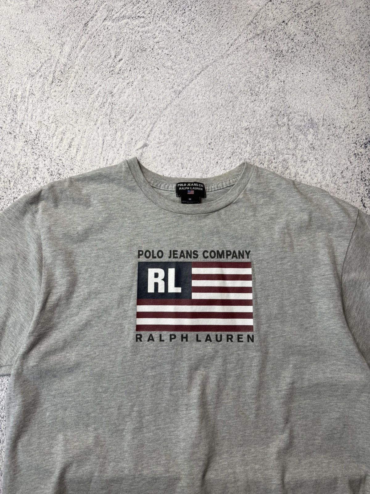 Ralph Lauren Vintage Polo Jeans Co Ralph Lauren T Shirt USA Flag Y2K Size US M / EU 48-50 / 2 - 8 Thumbnail