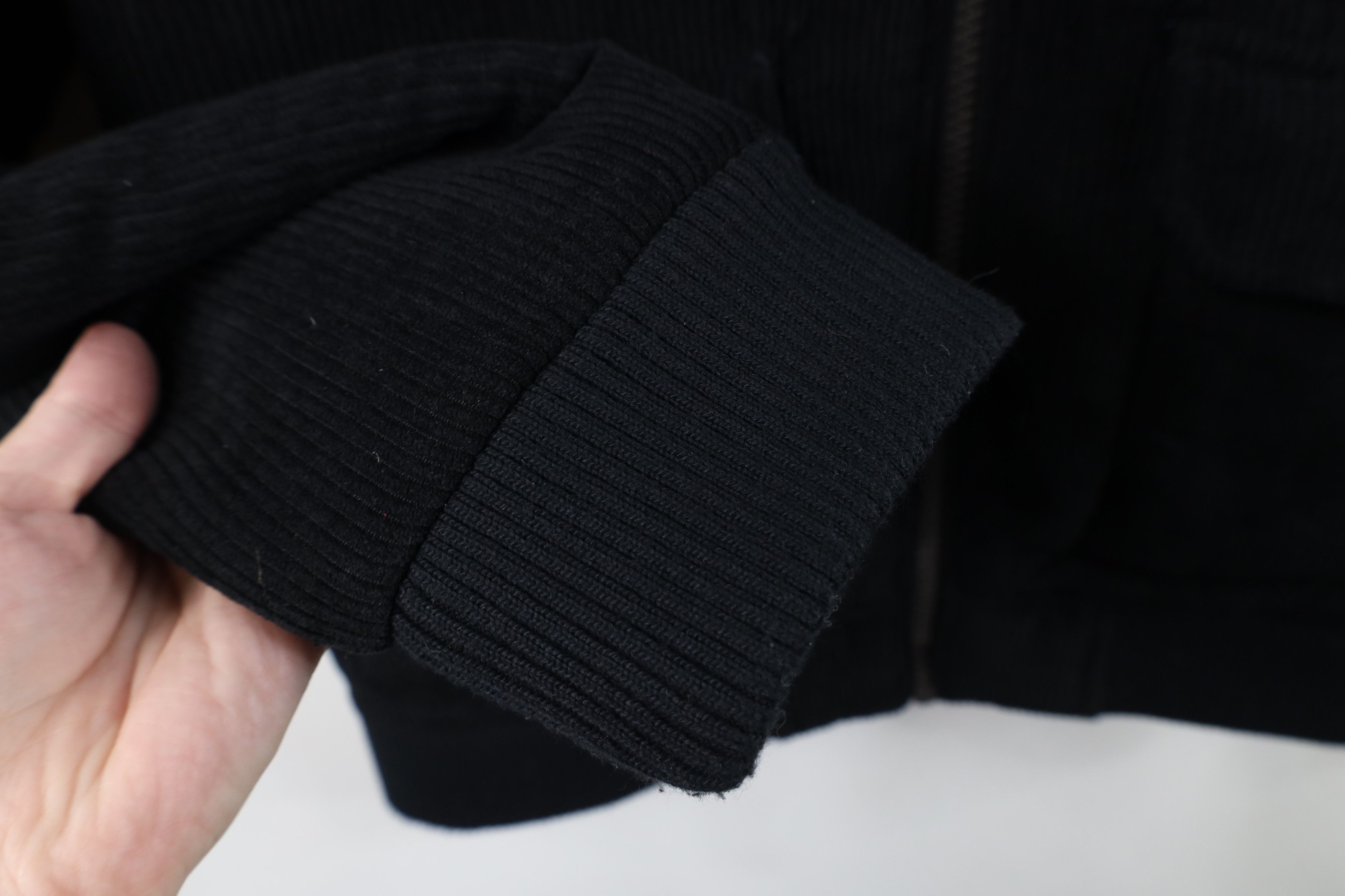 Vintage Vintage 90s Y2K Streetwear Corduroy Bomber Jacket Black Size US M / EU 48-50 / 2 - 7 Thumbnail