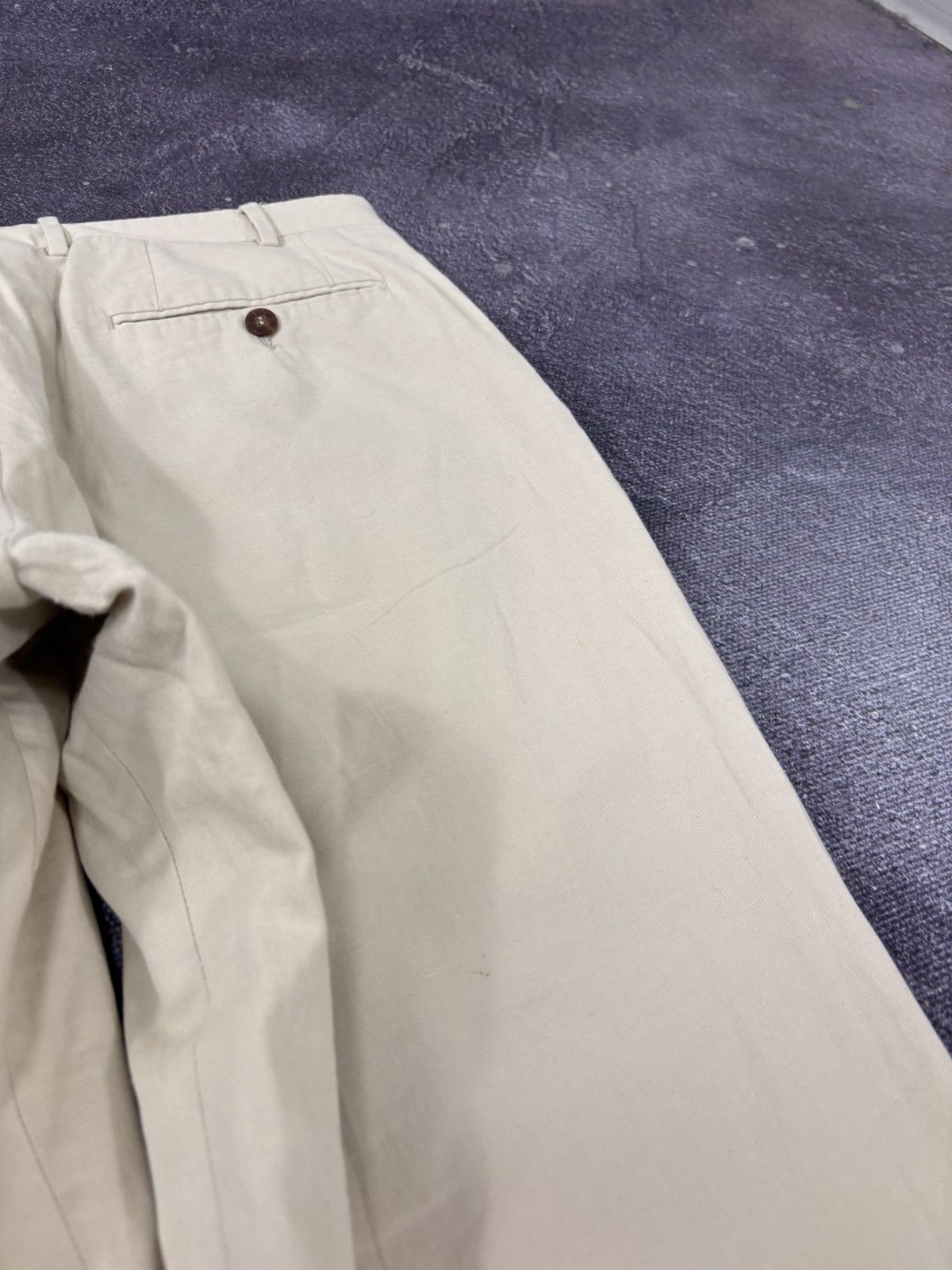 Canali Canali Men’s Ivory Cream Cotton Linen Stretch Chino Pants Size US 34 / EU 50 - 19 Thumbnail