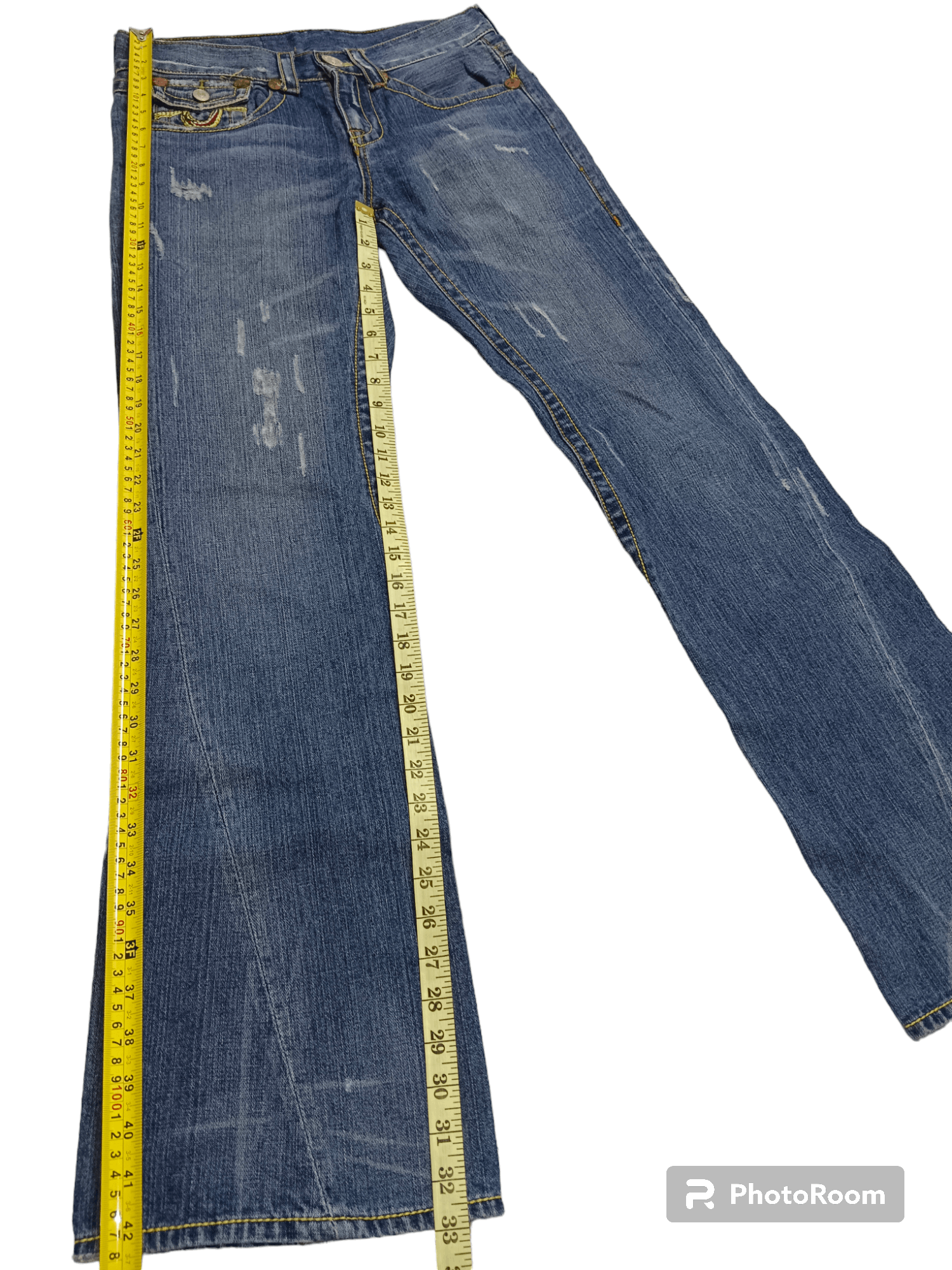 American Edition Hot🔥🔥True Religion BigT Seditionaries Super Flare Jeans Size US 30 / EU 46 - 9 Thumbnail