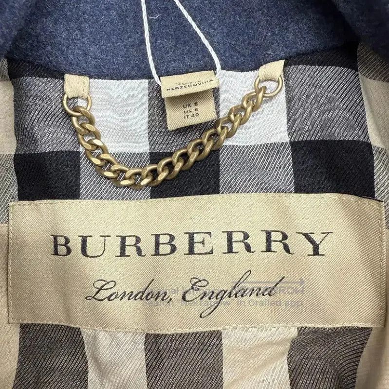 Burberry Burberry Women's Navy Cotton Trench Coat. Size M / US 6-8 / IT 42-44 - 3 Thumbnail