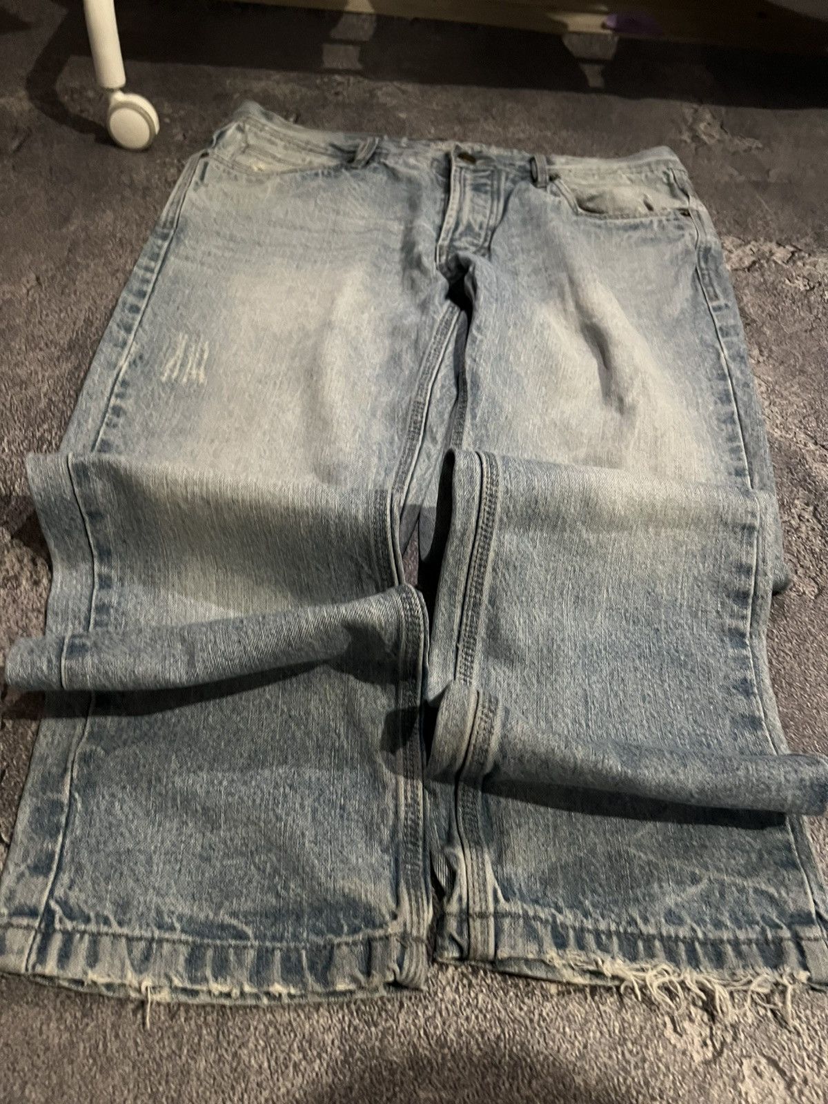 Japanese Brand Faded Washed Light Blue Retro Archival Jeans Size US 36 / EU 52 - 6 Thumbnail