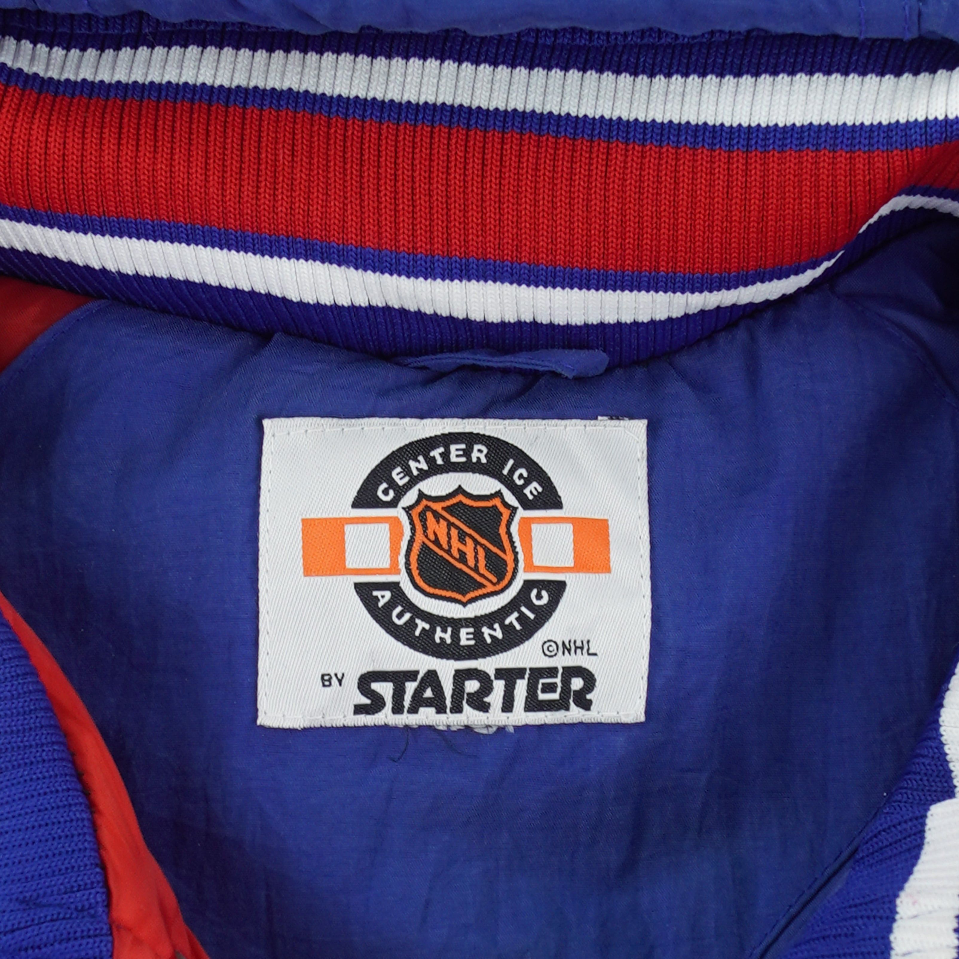Starter NHL - New York Rangers Hooded Puffer Jacket 1990s Size US L / EU 52-54 / 3 - 9 Thumbnail