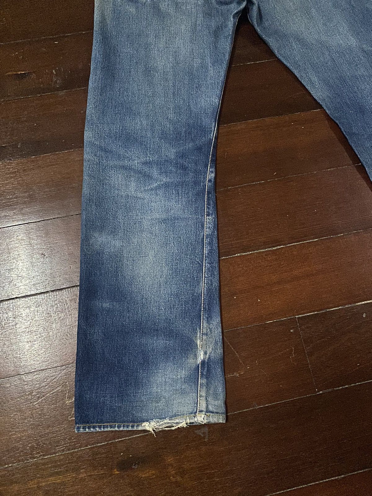 Vintage SICK 👊🏻🔥🔥 SEWING CHOP JAPANES BRAND JEANS SELVEDGE DISTRESSED Size US 32 / EU 48 - 16 Thumbnail