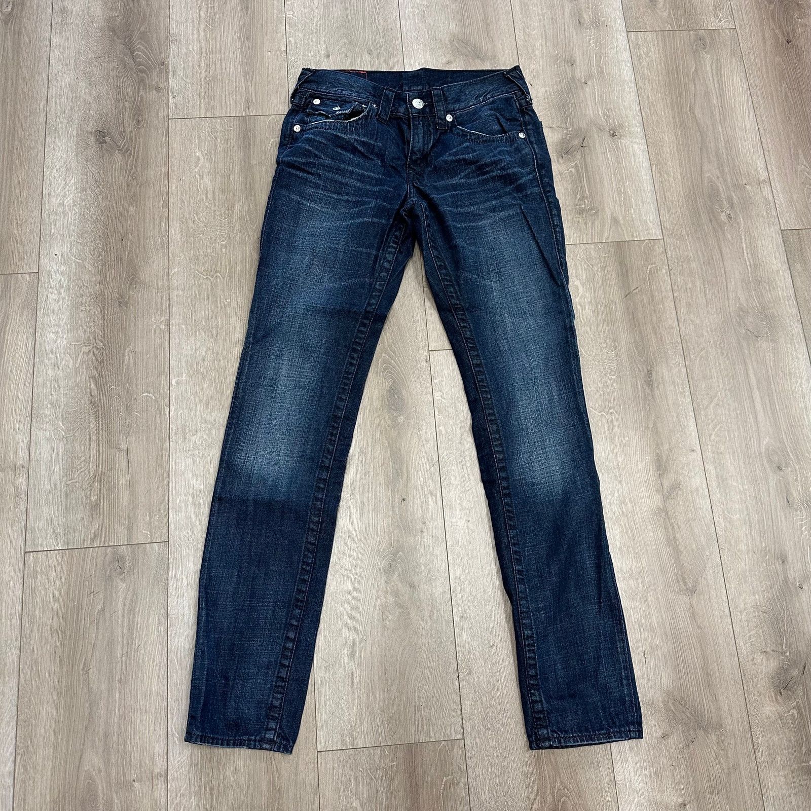 True Religion True Religion Skinny Flap Jeans Pants Dark Blue Size 29 B20 Size US 29 - 1 Thumbnail