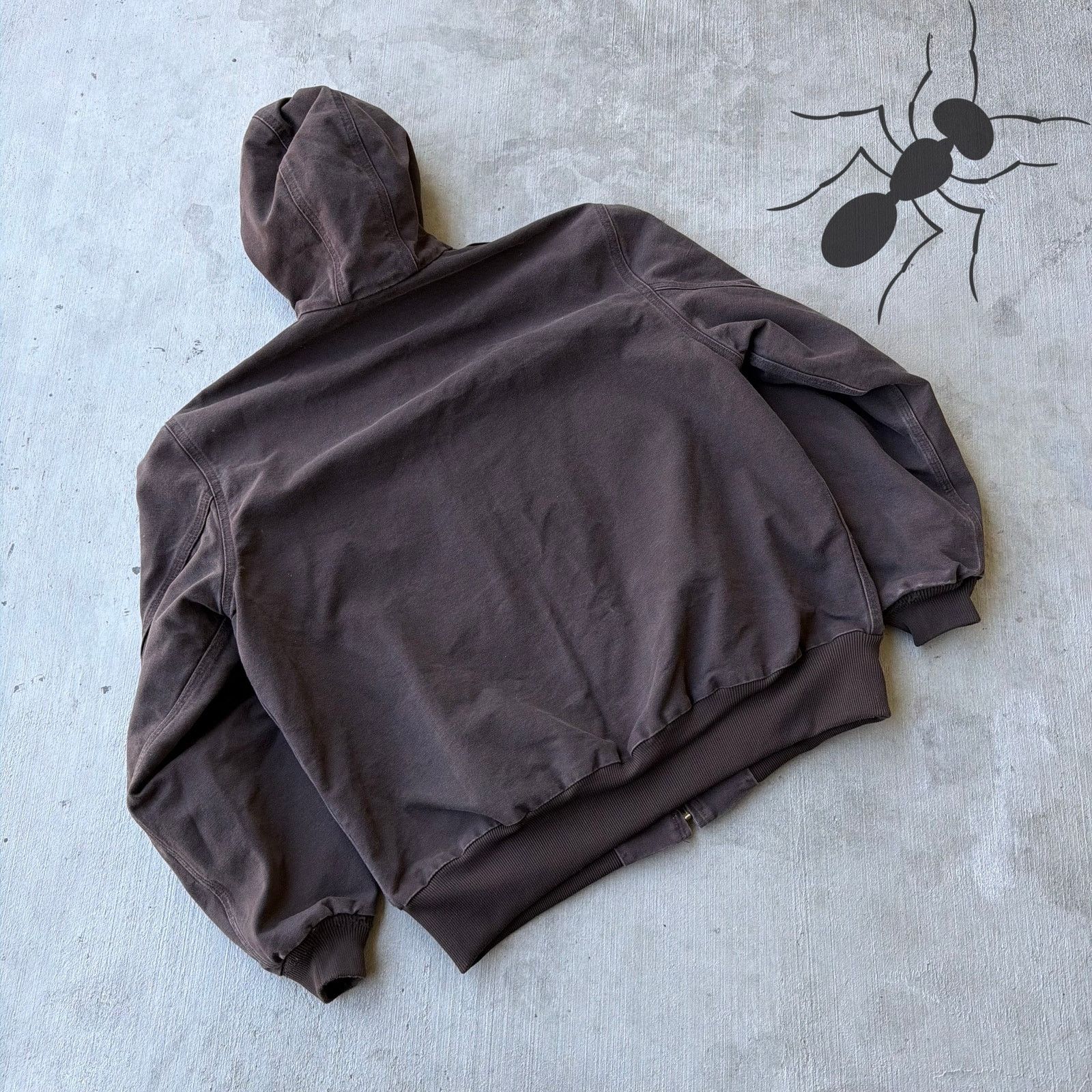Carhartt × Vintage Carhartt J208 DKB brown hooded work wear jacket Size US XL / EU 56 / 4 - 6 Thumbnail