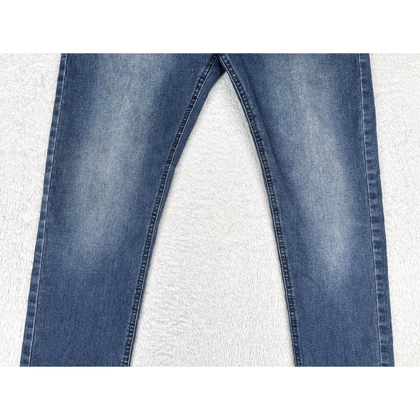 Vintage Stitches & Rivets Jeans Mens 32x30 Blue Wash Active Denim Slim Tapered Stretch Size US 32 / EU 48 - 3 Thumbnail