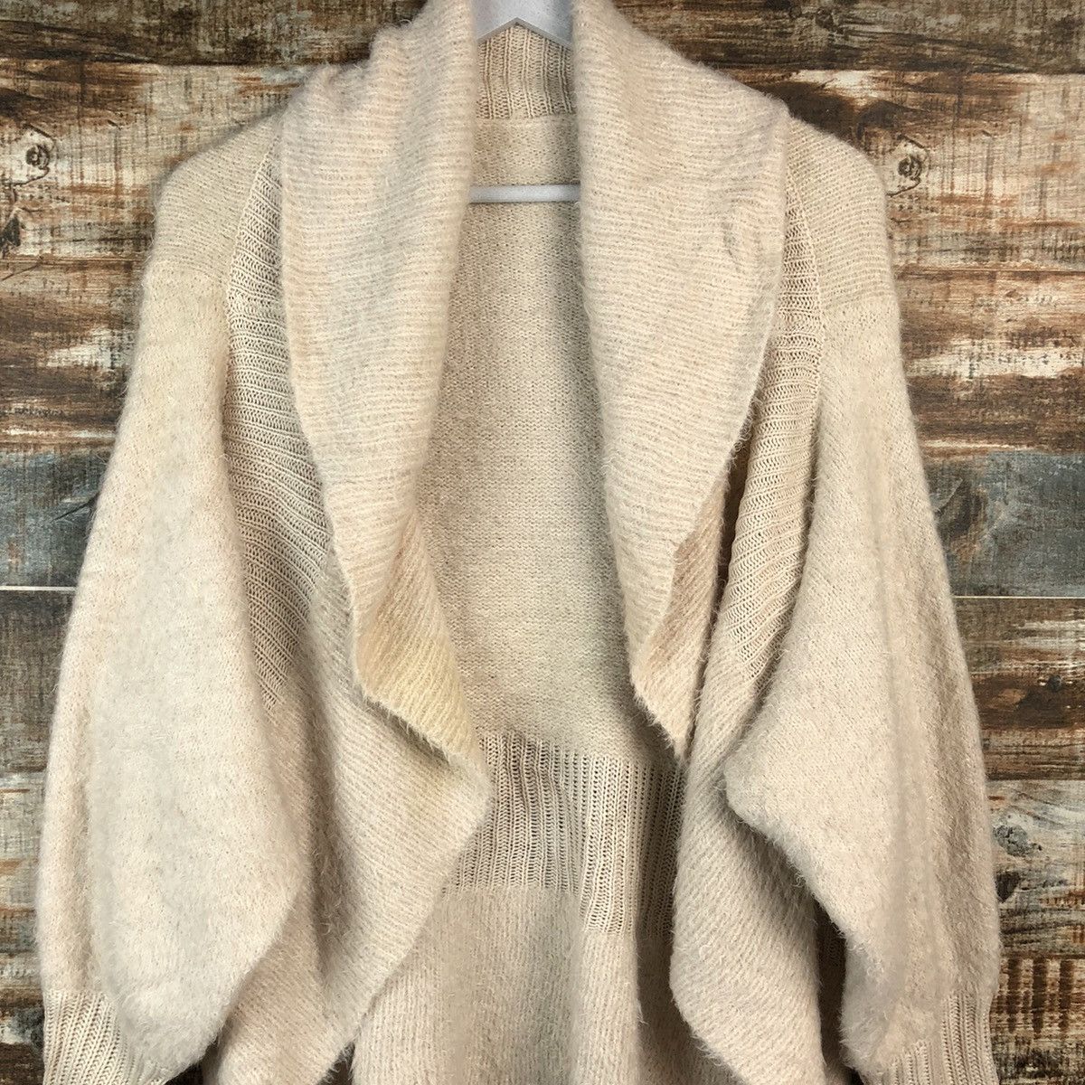Japanese Brand DLL Ryuyu Cream Cardigan Knitwear #C052 Size M / US 6-8 / IT 42-44 - 5 Thumbnail