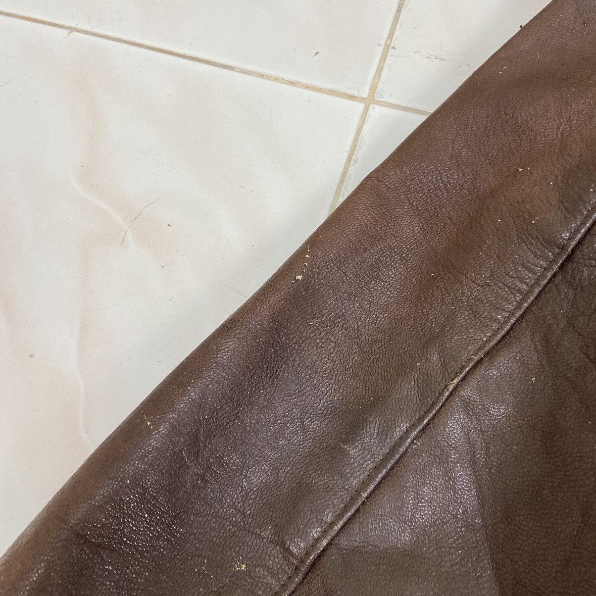 Genuine Leather Vtg Type A-2 San Francisco Aviation Sun Faded Leather Jacket Size US S / EU 44-46 / 1 - 17 Thumbnail