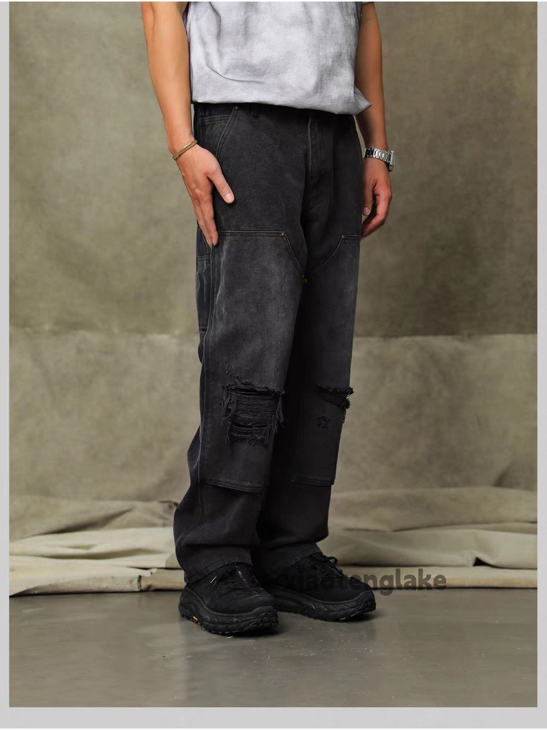 Jean × Vintage washed faded utility outdoor workwear carpenter jeans Size US 34 / EU 50 - 1 Thumbnail